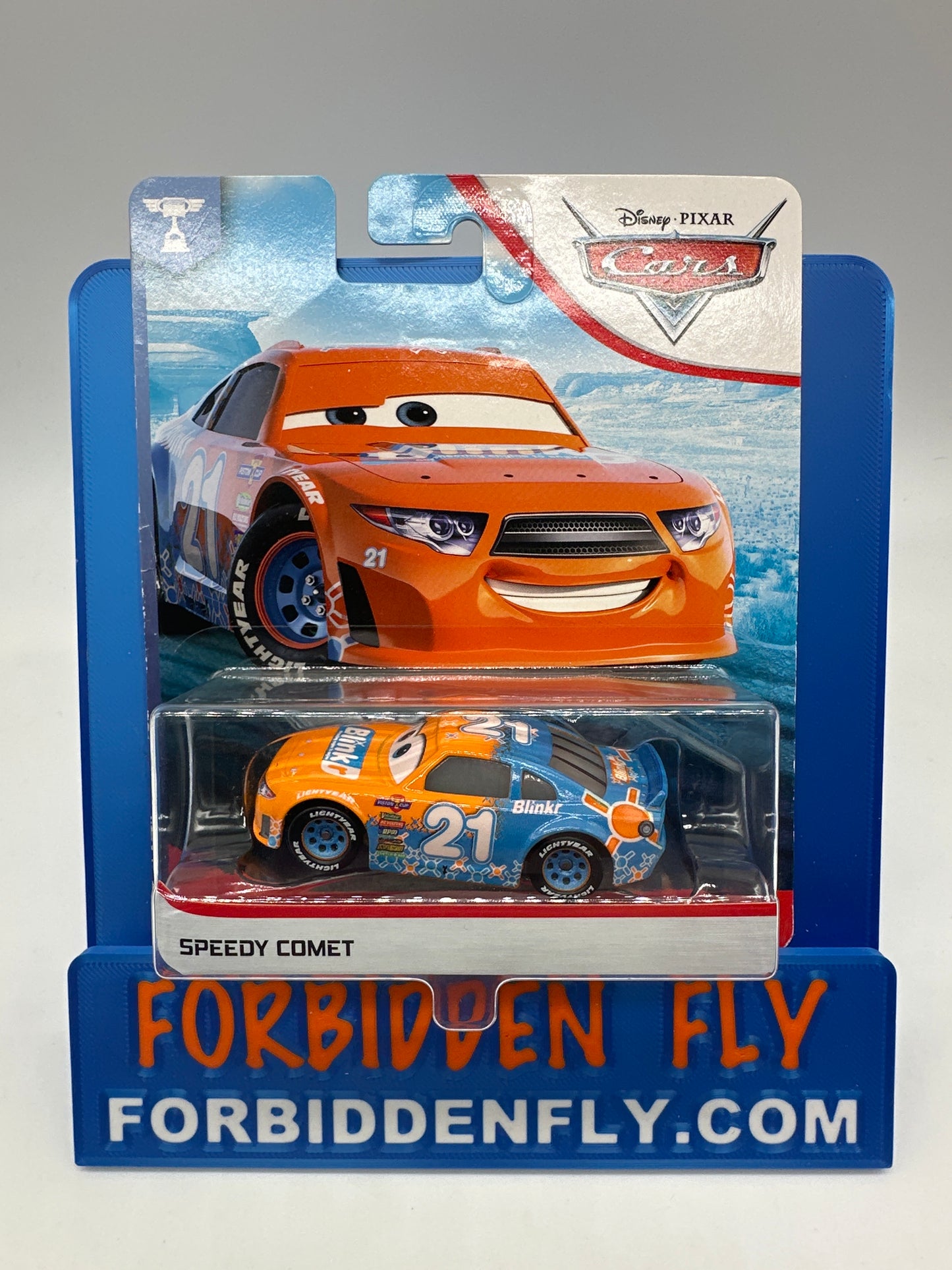 Disney Pixar Cars Movie - Piston Cup Racers Series -#21 Speedy Comet (Blinkr)
