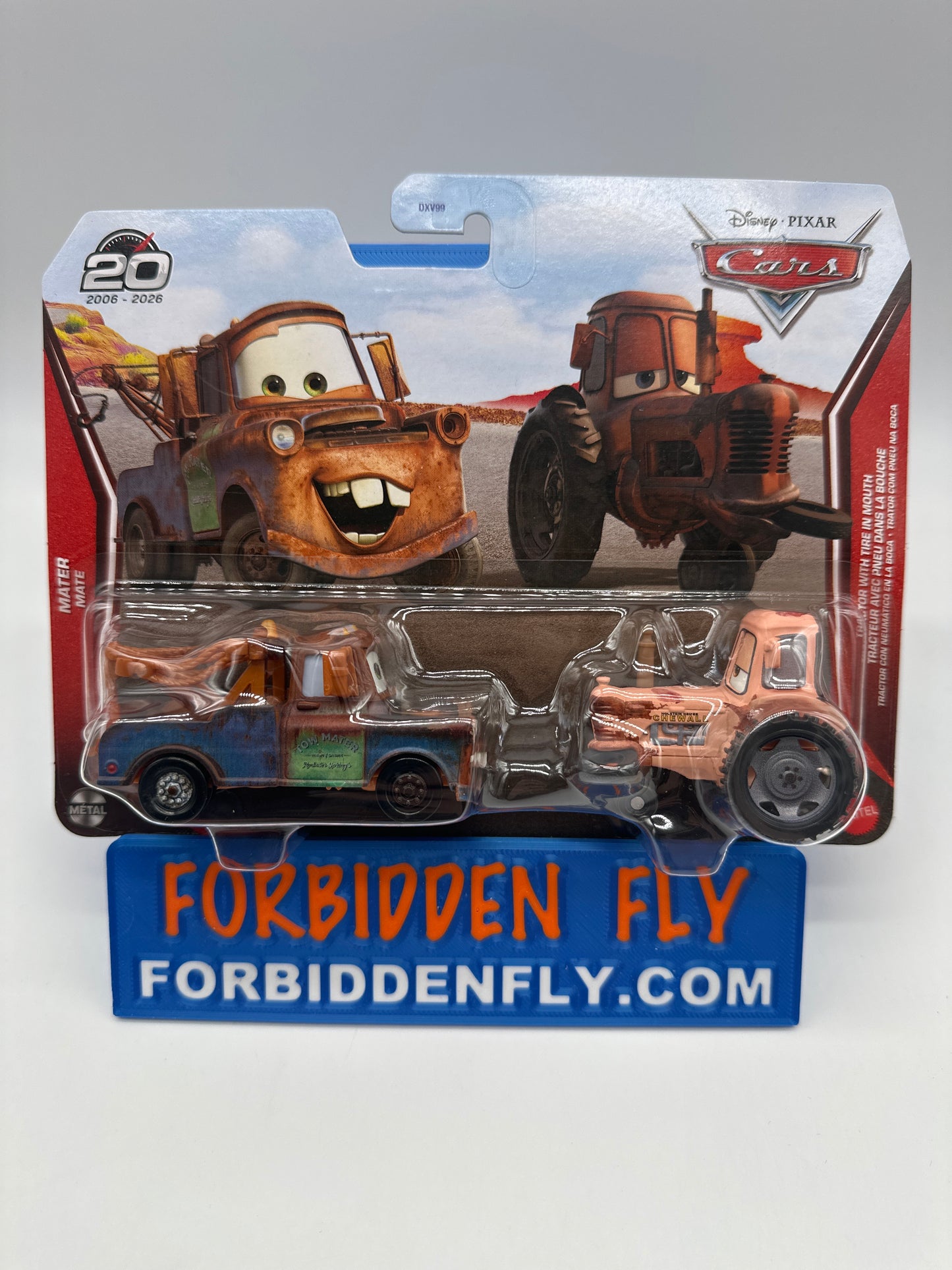 Disney Pixar Cars 2026 - 20 Year Anniversary Release (Two) 2 Pack - Mater & Tractor with Tire Mouth