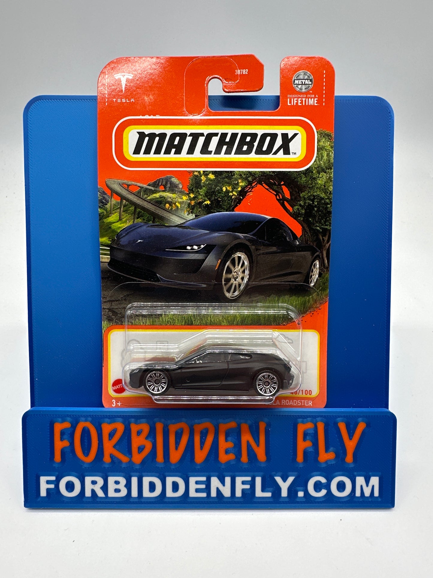 Matchbox - 2024 Mainline #48/100 - Tesla Roadster - Black