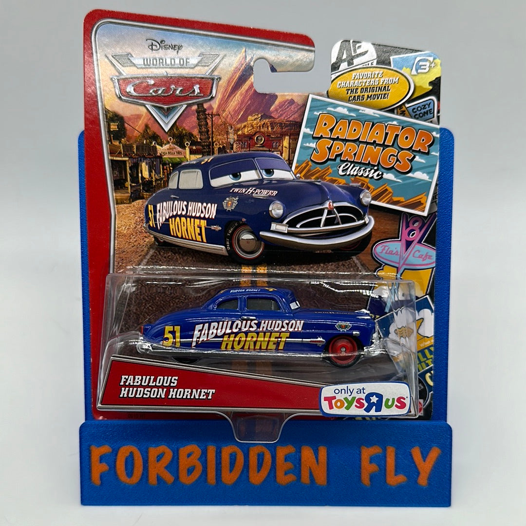 Disney Pixar Cars Movie - Toys R Us Exclusive World of Cars Card - Radiator Springs Classic Series - Fabulous Hudson Hornet