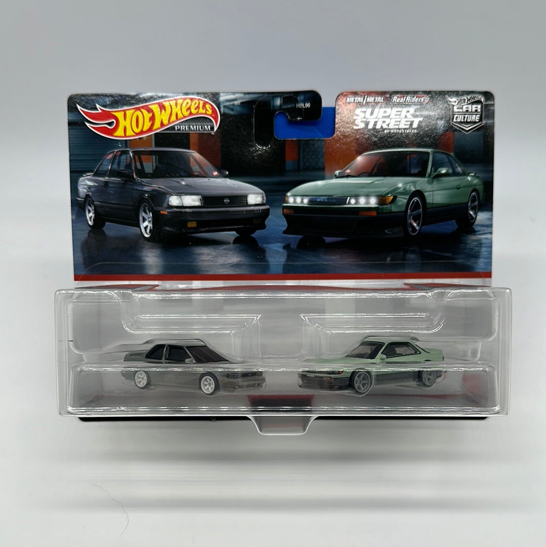 Hot Wheels Car Culture - Target Exclusive Premium 2 Pack - ‘91 Nissan Sentra SE-R & Nissan Silvia (S13)