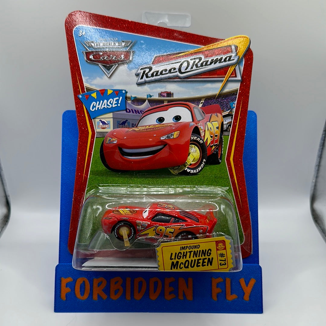 Disney Pixar Cars Movie - Race O Rama - Chase Impound Lightning McQueen