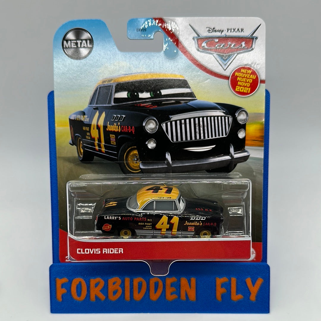Disney Pixar Cars Movie - Metal Logo Card Release - Clovis Rider Thomasville Racer