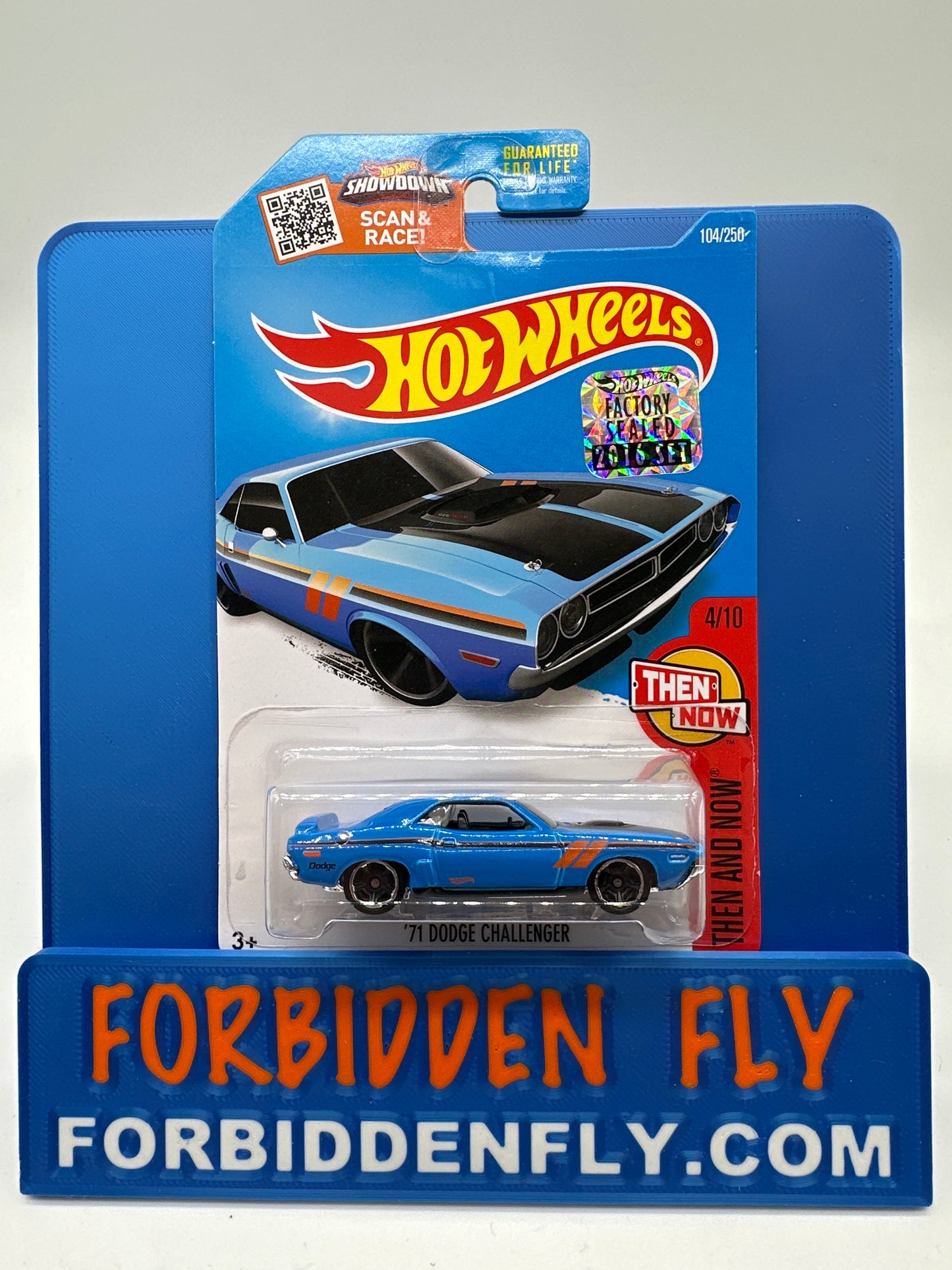 Hot Wheels 2016 Factory Sticker - ‘71 Dodge Challenger - Blue