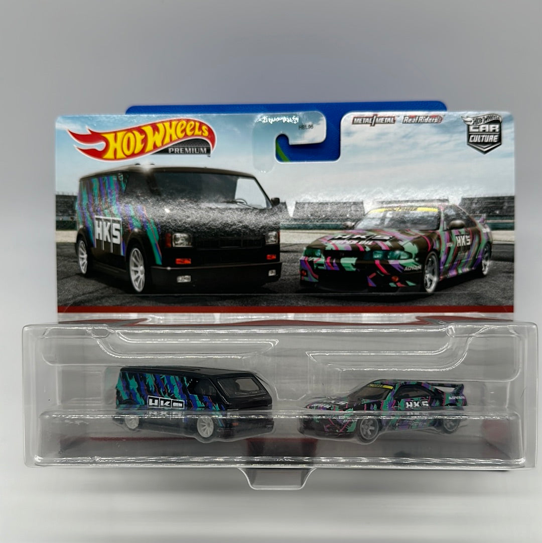 Hot Wheels Car Culture - Target Exclusive Premium 2 Pack - HKS MBK Van & Nissan Skyline GT-R (BCNR33)