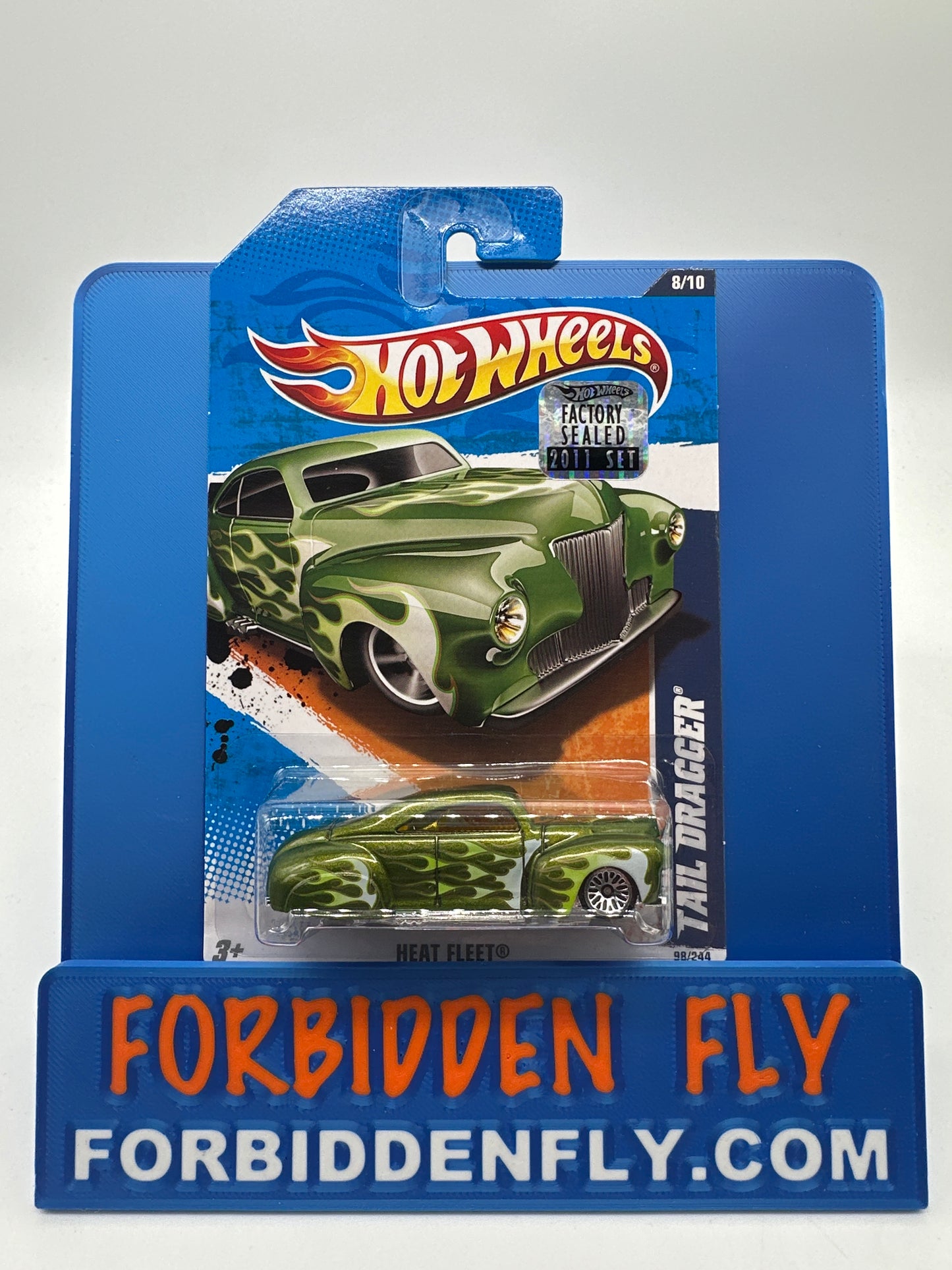 Hot Wheels 2011 Factory Sticker - Tail Dragger - Green