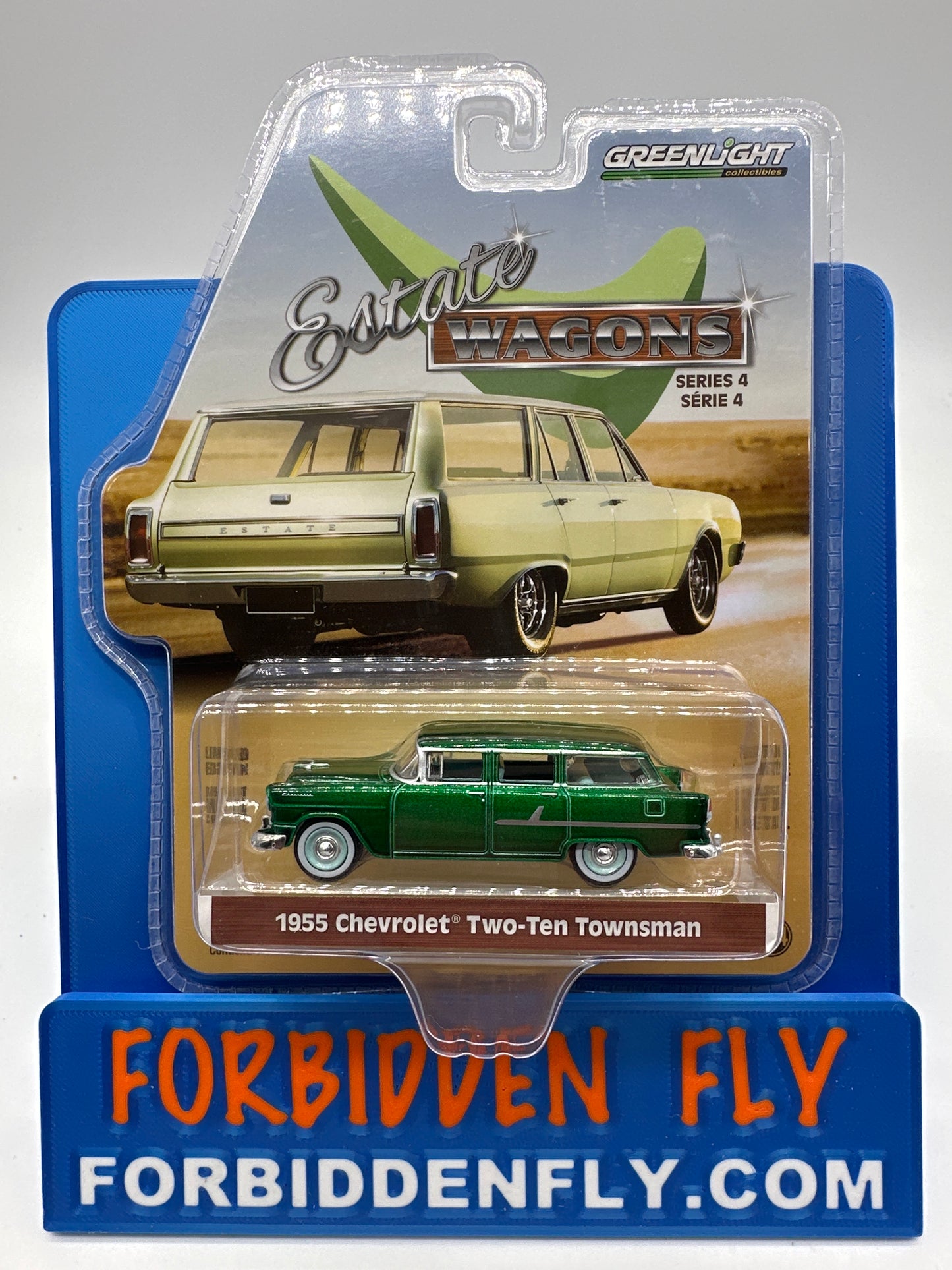 GreenLight Estate Wagons Series 4 - #29970-A - 1955 Chevrolet Two-Ten Townsman - Green Machine - Chase