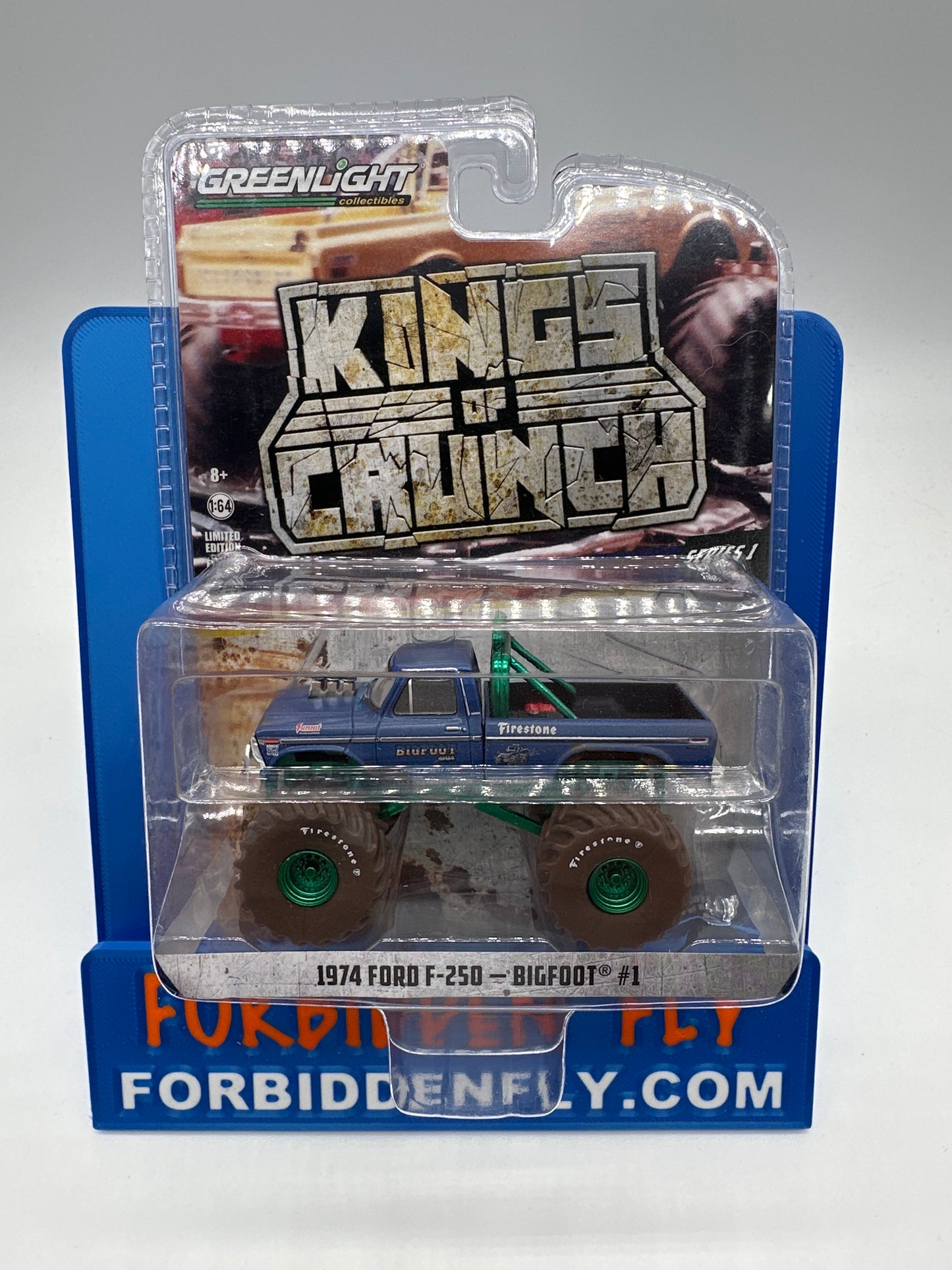 GreenLight - Kings Of Crunch Series 1 - #49010-A - 1974 Ford F-250 - Bigfoot #1 - Chase - Green Machine