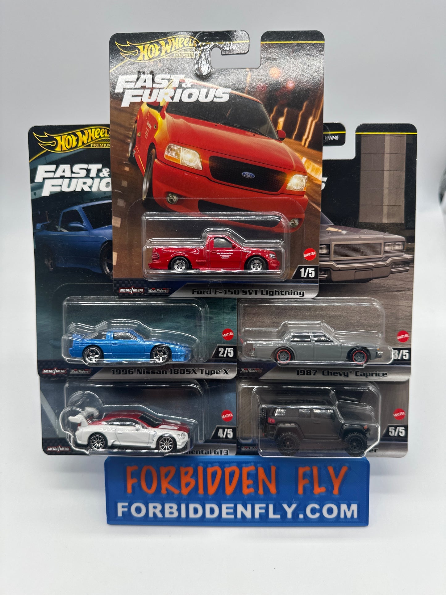 Hot Wheels Premium - Retro Entertainment Fast & Furious 2024 Mix H Set of 5