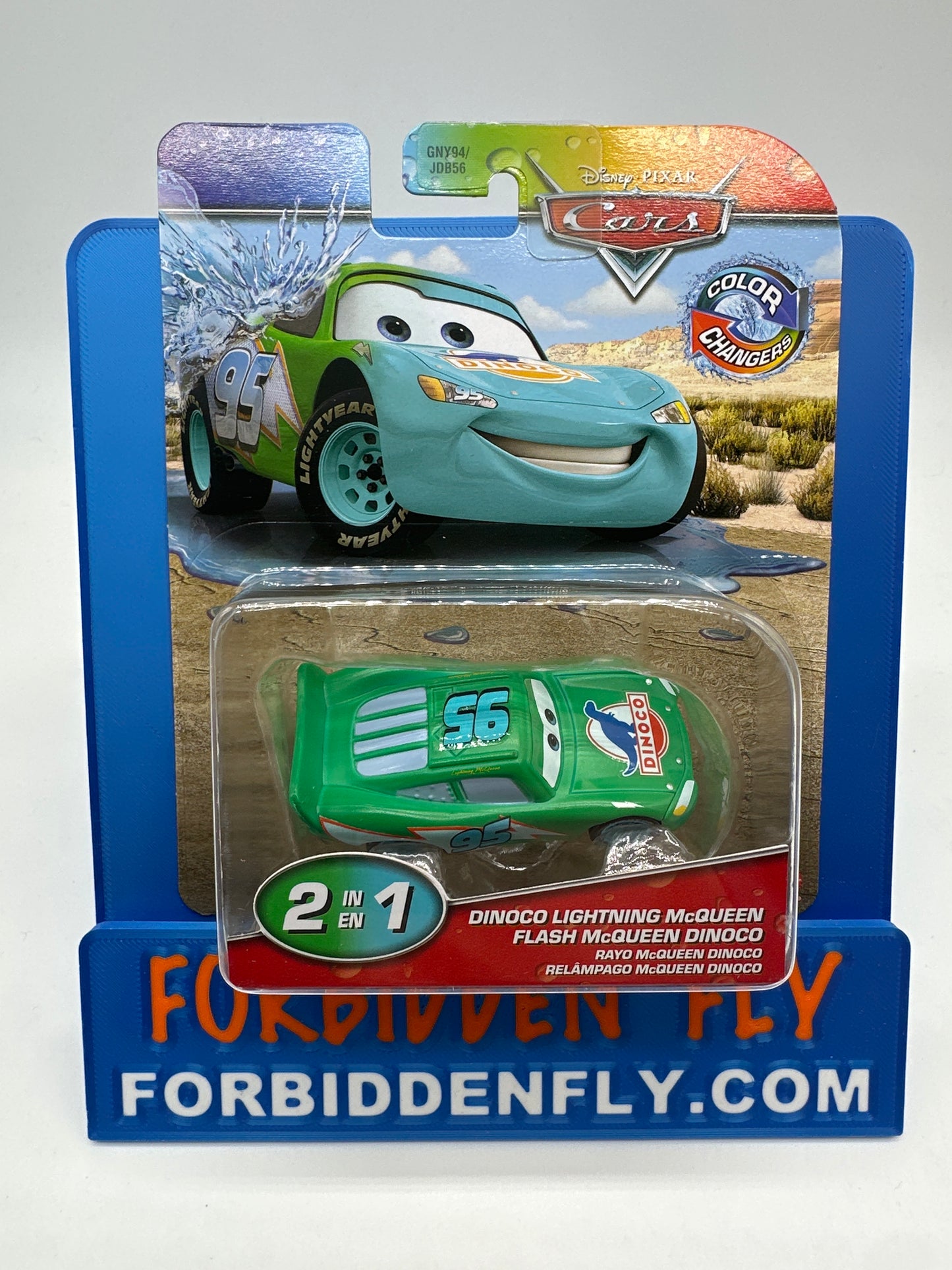 Disney Pixar Cars Movie - Color Changers - Dinoco Lightning McQueen - Green to Teal