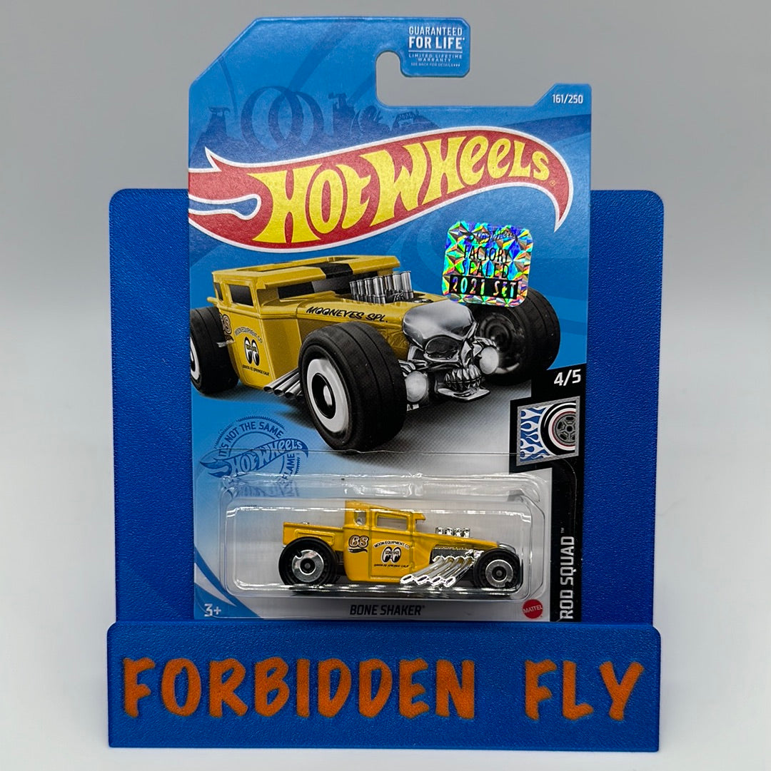 Hot Wheels Mainline - Factory Stickered 2021 - Yellow Moon Eyes Bone Shaker