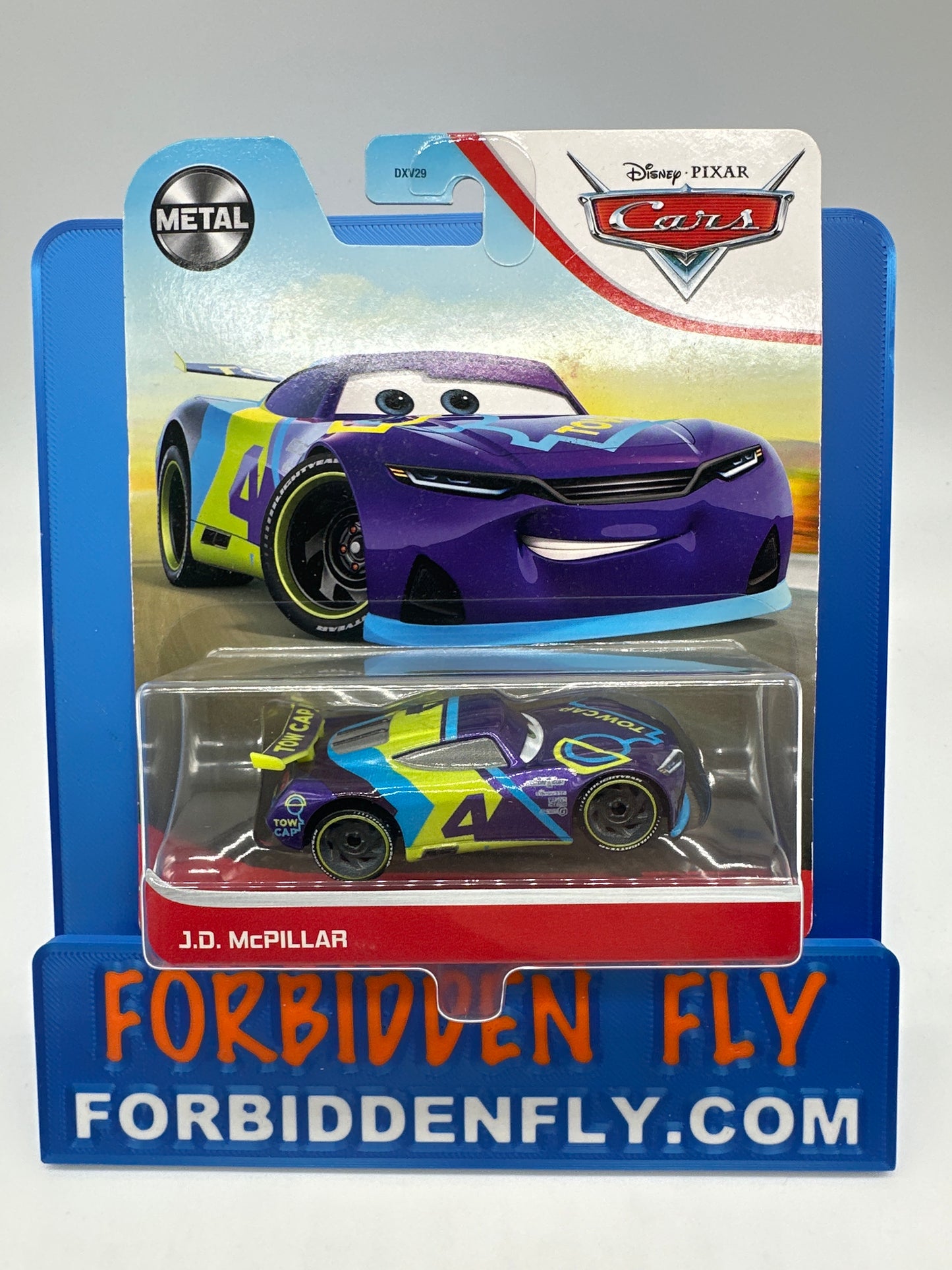 Disney Pixar Cars Movie - Metal Logo Card Release - Cars 3 Next Gen Racer - J.D. McPillar (#4 TowCap)