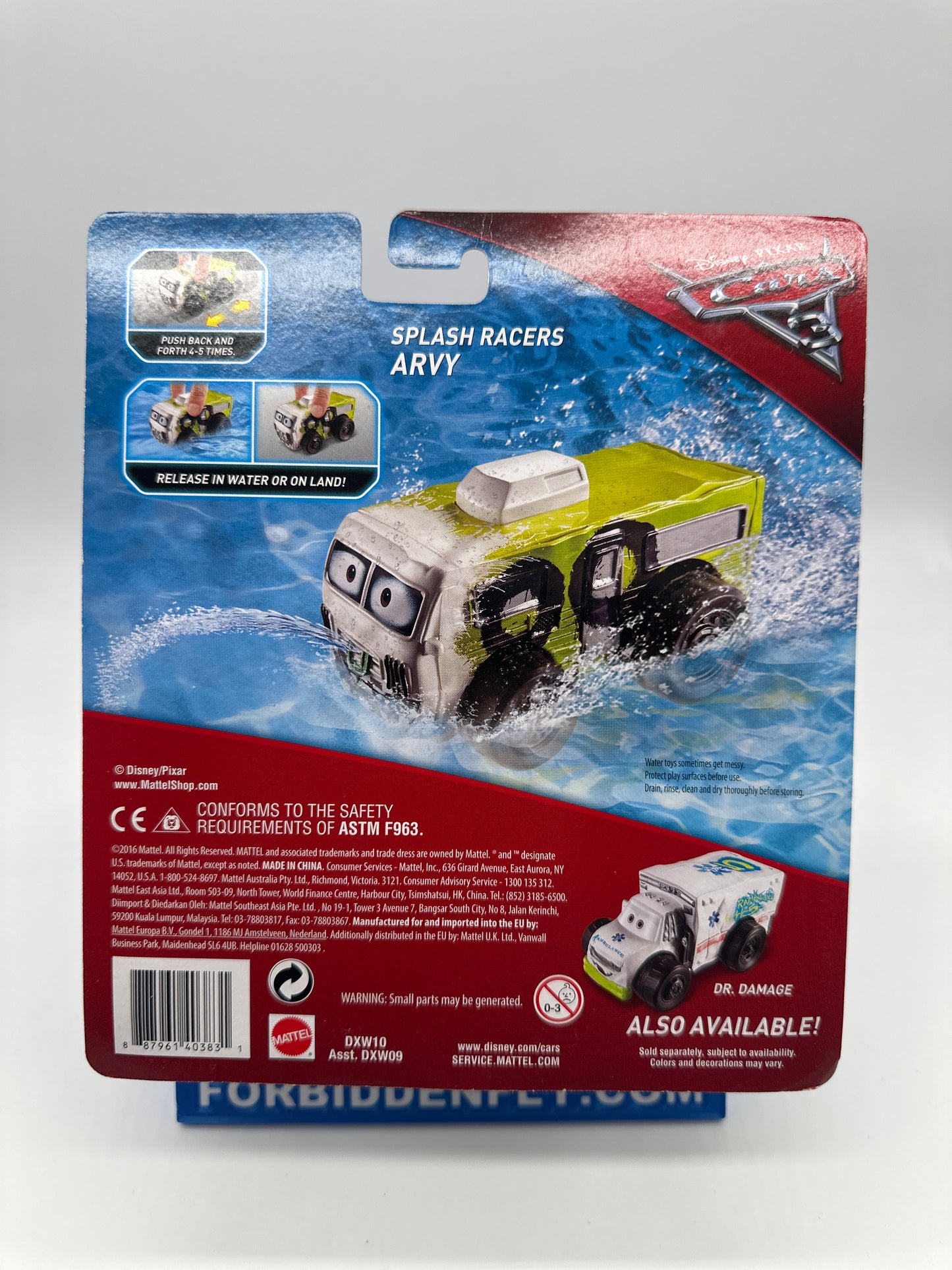 Disney Pixar Cars Movie - Cars 3 Splash Racers - Arvy