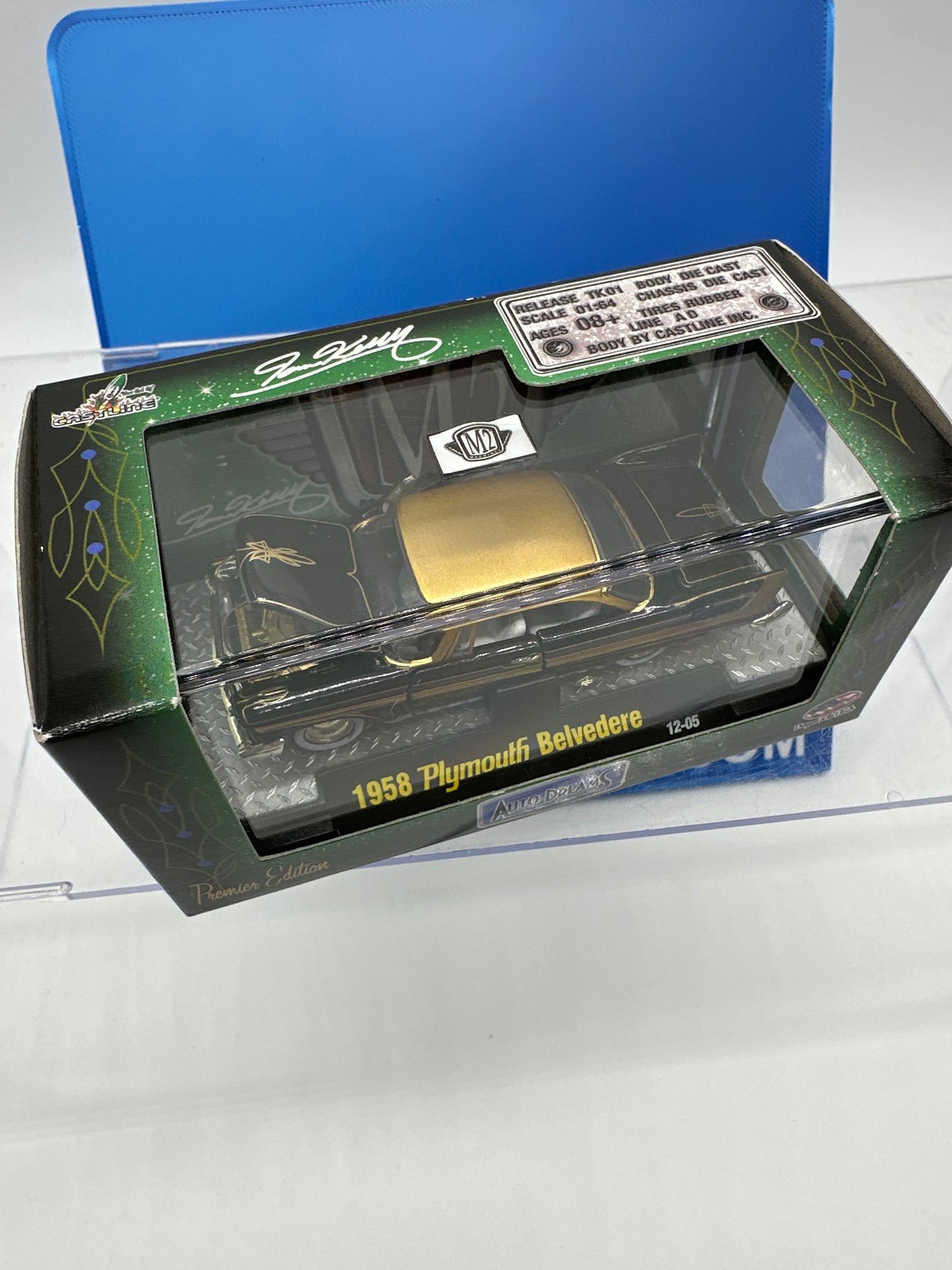 M2 Machines Acrylic Boxed Car - Tom Kelly Series - 1958 Plymouth Belvedere - Chase