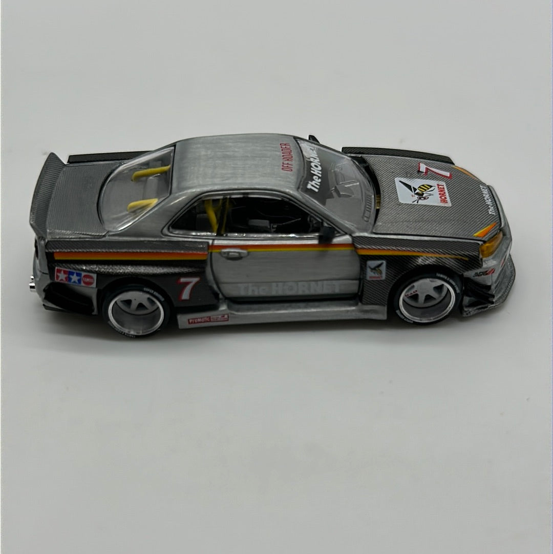 Kaido House (x MiniGT) - Raw Chase Release #093 - Black Nissan Skyline GT-R (R34) - The Hornet - Tamiya & Kaido House Collaboration