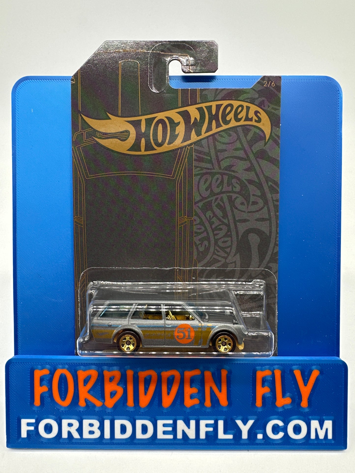 Hot Wheels Mainline - 2019 51st Anniversary - Satin & Chrome - ‘71 Datsun 510 Wagon