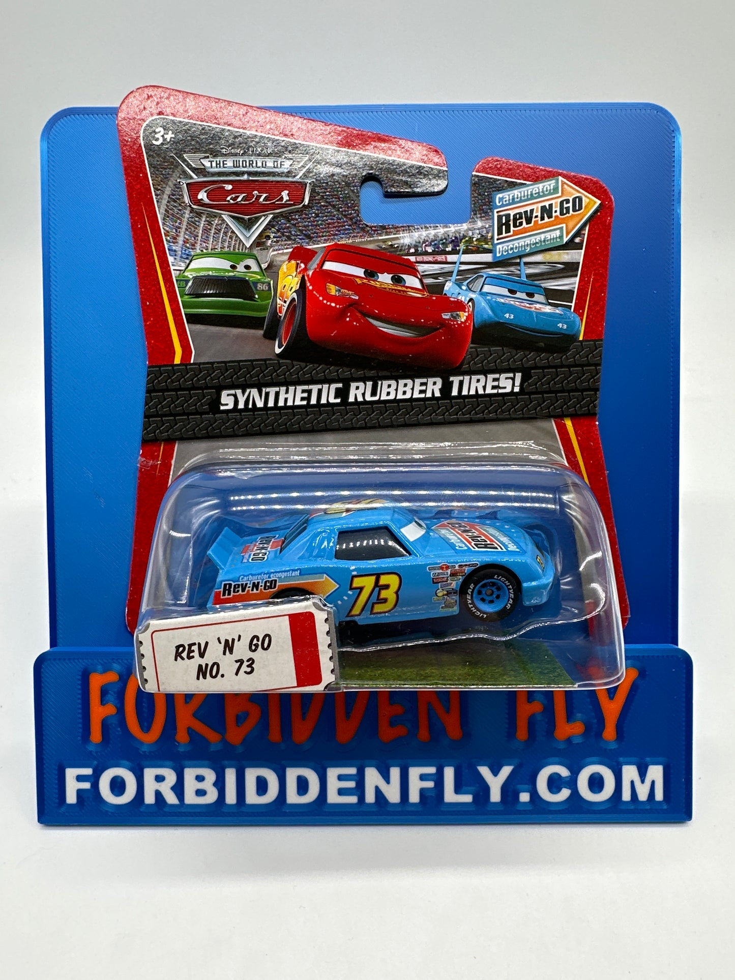 Disney Pixar Cars Movie - Piston Cup Racer w/ Synthetic Rubber Tires #73 - Rev ‘N’ Go