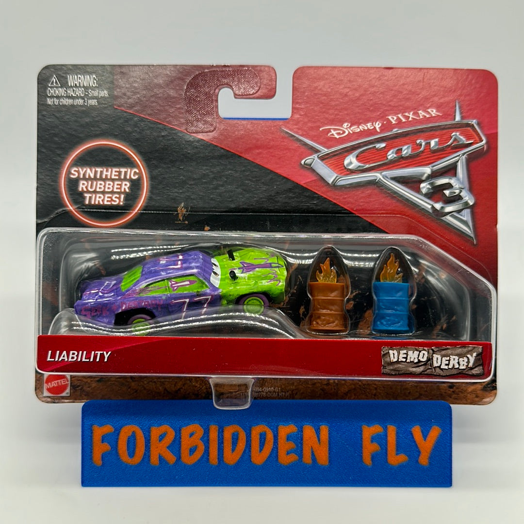 Disney Pixar Cars Movie - Cars 3 Thunder Hollow Demo Derby Liability with Rubber Tires