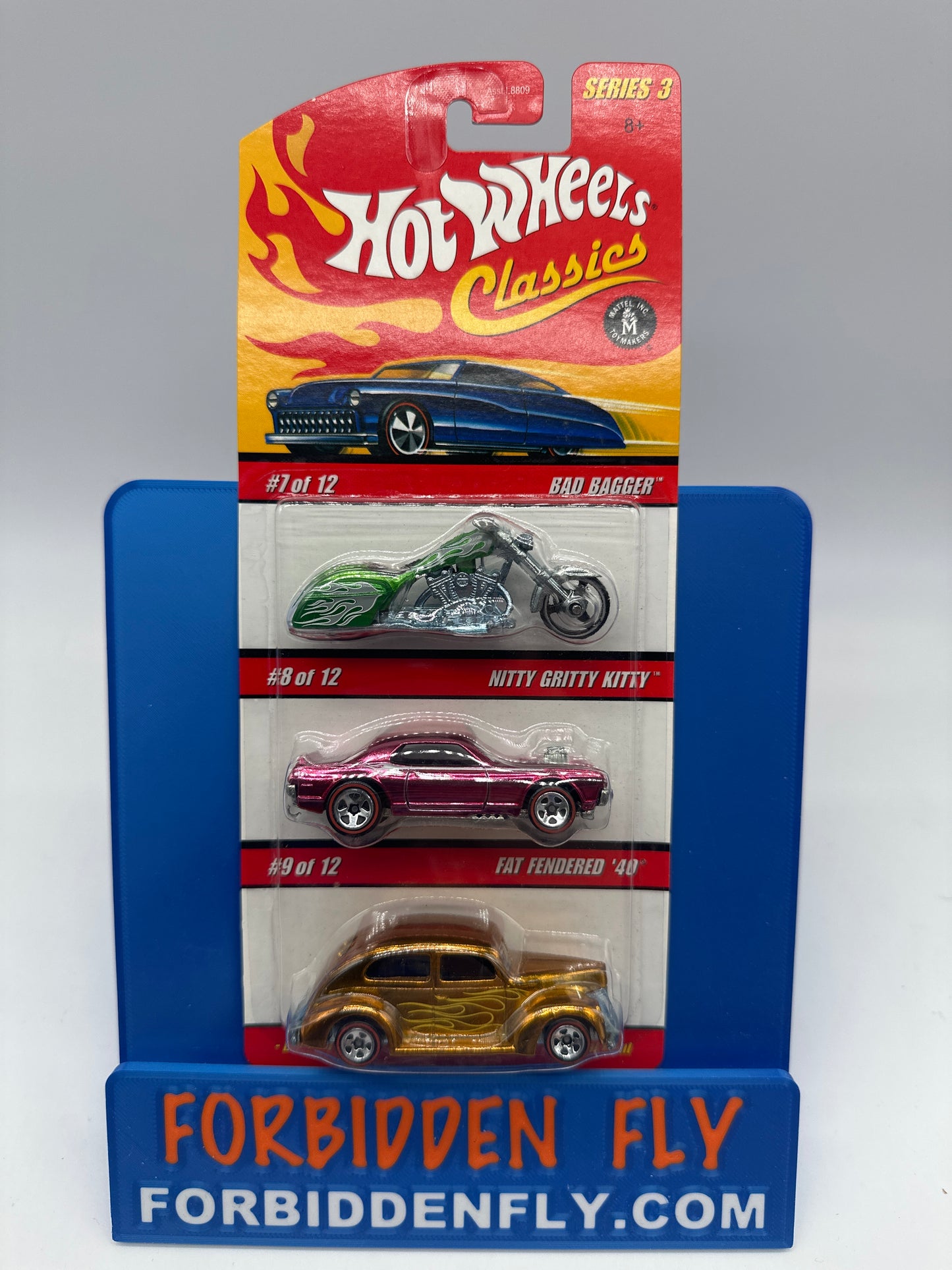 Hot Wheels Classics 3 Pack - Series 3 #’s 7, 8, 9 (Bad Bagger, Nitty Gritty Kitty, Fat Fendered ‘40)