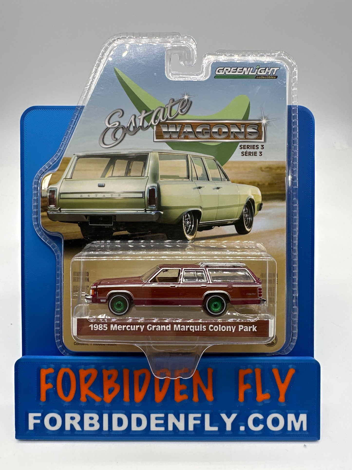 GreenLight Estate Wagons Series 3 - #29950-F - 1985 Mercury Grand Marquis Colony Park - Green Machine - Chase