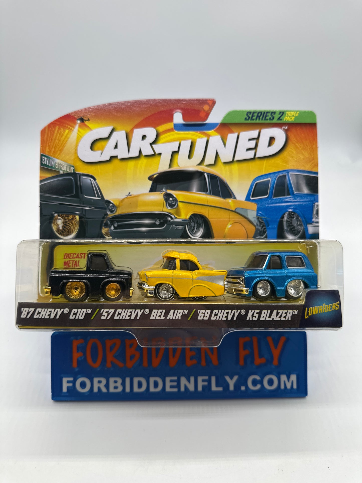 CarTuned - Hobby Exclusive - Series 2 - Triple Pack (Multipack) Release - Stylin’ & Profilin’ - ‘87 Chevy C10, ‘57 Chevy Bel Air & ‘69 Chevy K5 Blazer