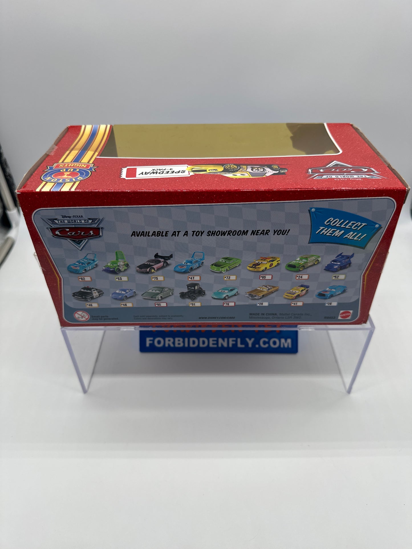 Disney Pixar Cars Movie - Target Exclusive Piston Cup Nights Series - Speedway 4 Pack Set w/ Lightning McQueen, Leak Less, Rev N Go, Vitoline