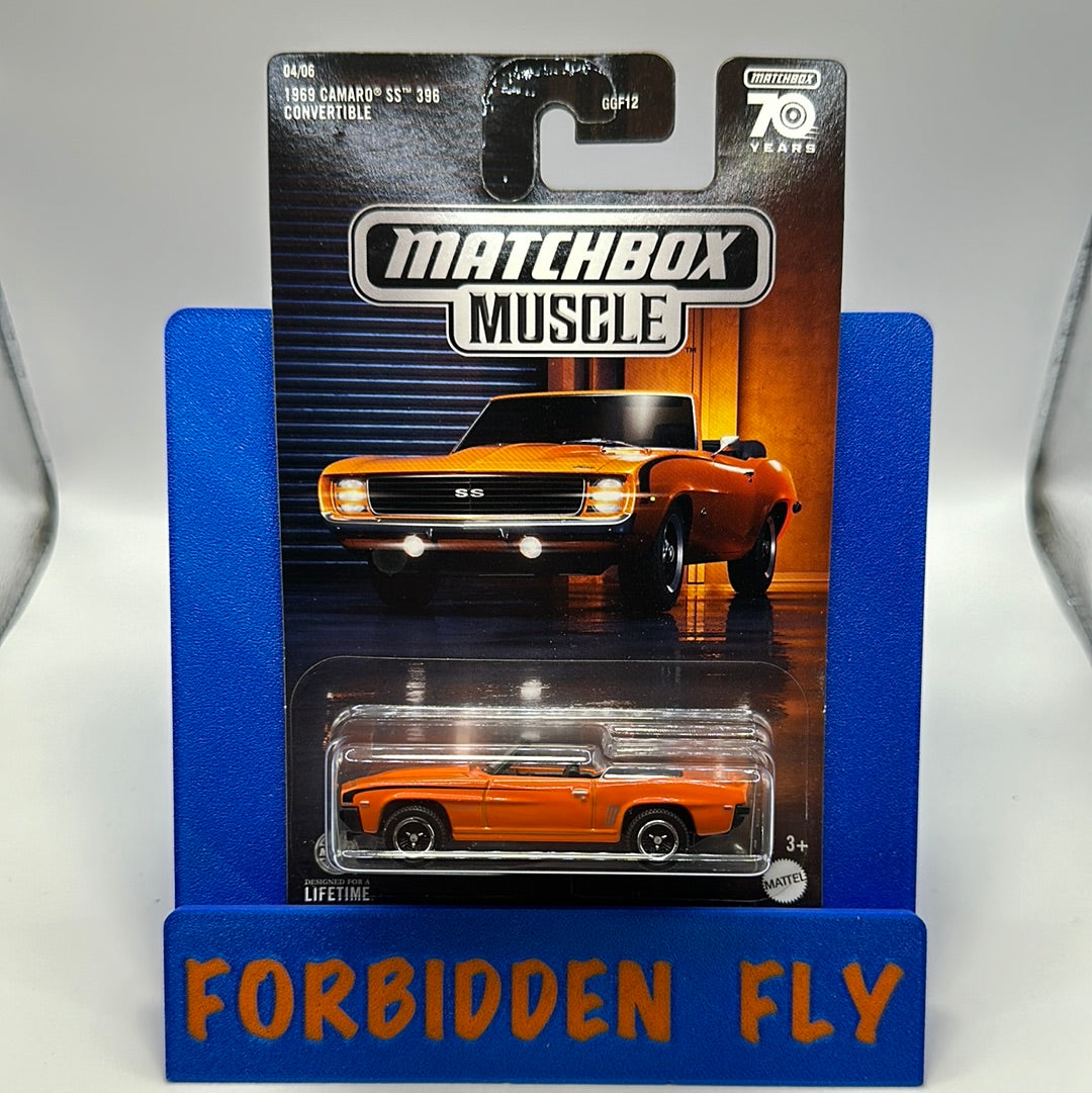 Matchbox - 2023 Muscle 70 Years Series Walmart Exclusive - #4/6 1969 Camaro SS 396 Convertible - Orange