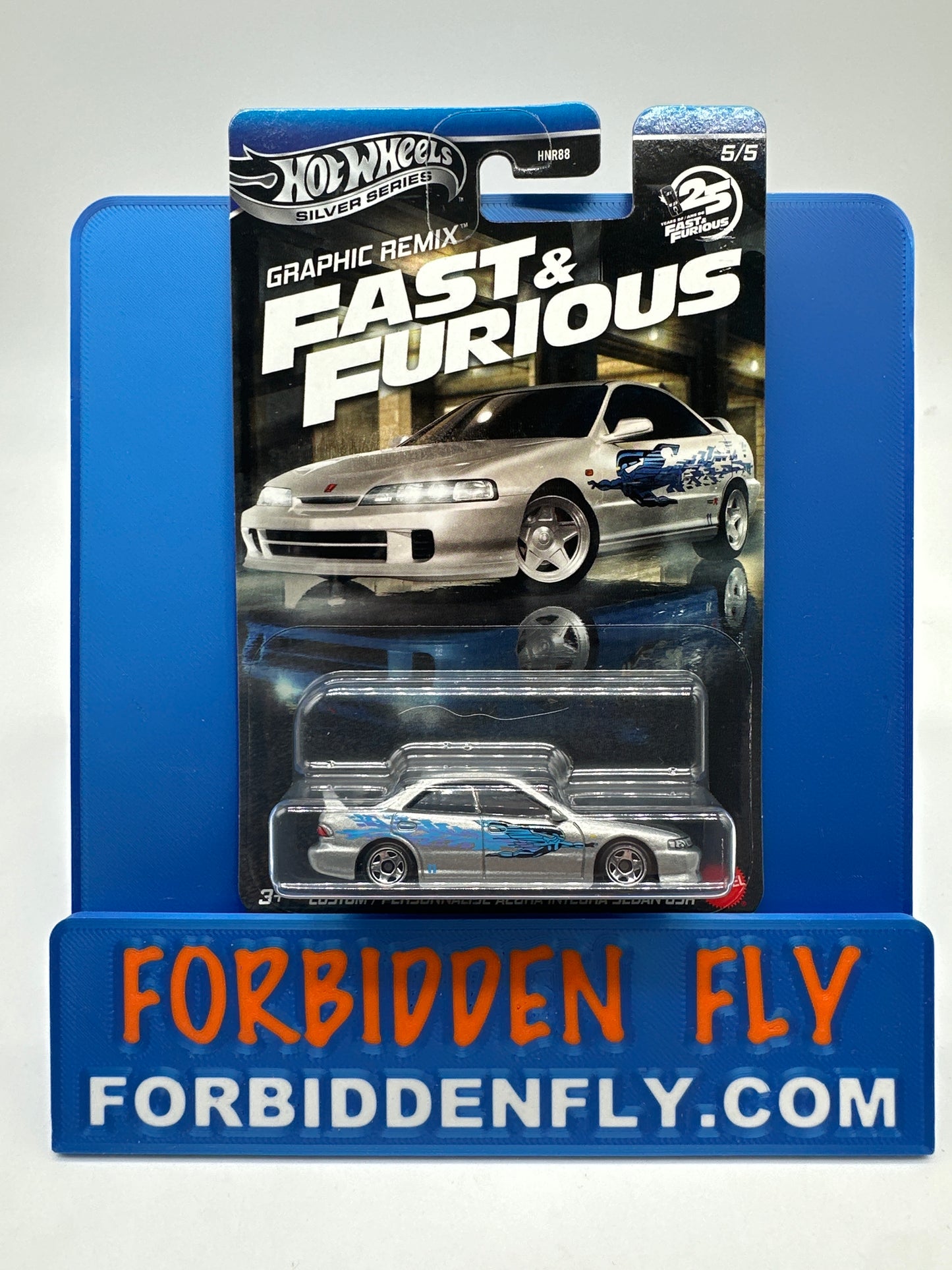 Hot Wheels 2025 Silver Series - Walmart Exclusive - Fast & Furious Graphic Remix Series - #5/5 Custom Acura Integra Sedan GSR