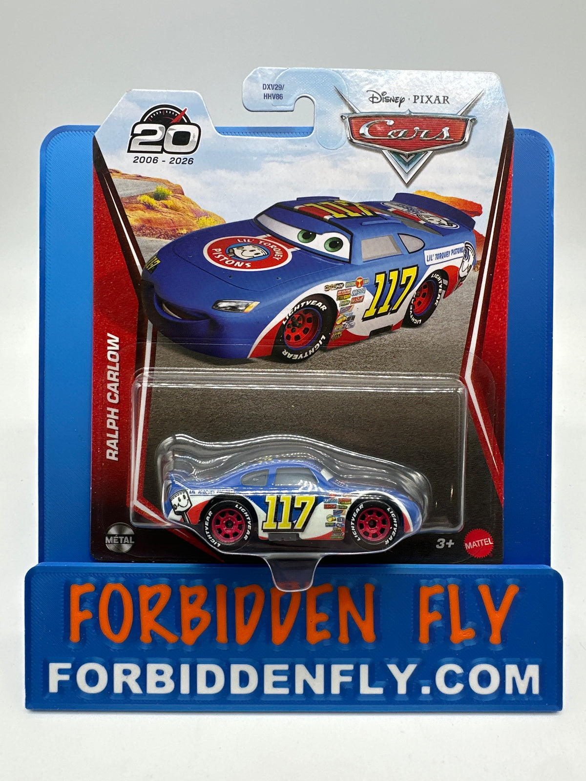 Disney Pixar Cars Movie - 20 Year Anniversary Release - Ralph Carlow (Piston Cup Racer #117 Lil’ Torquey Pistons)