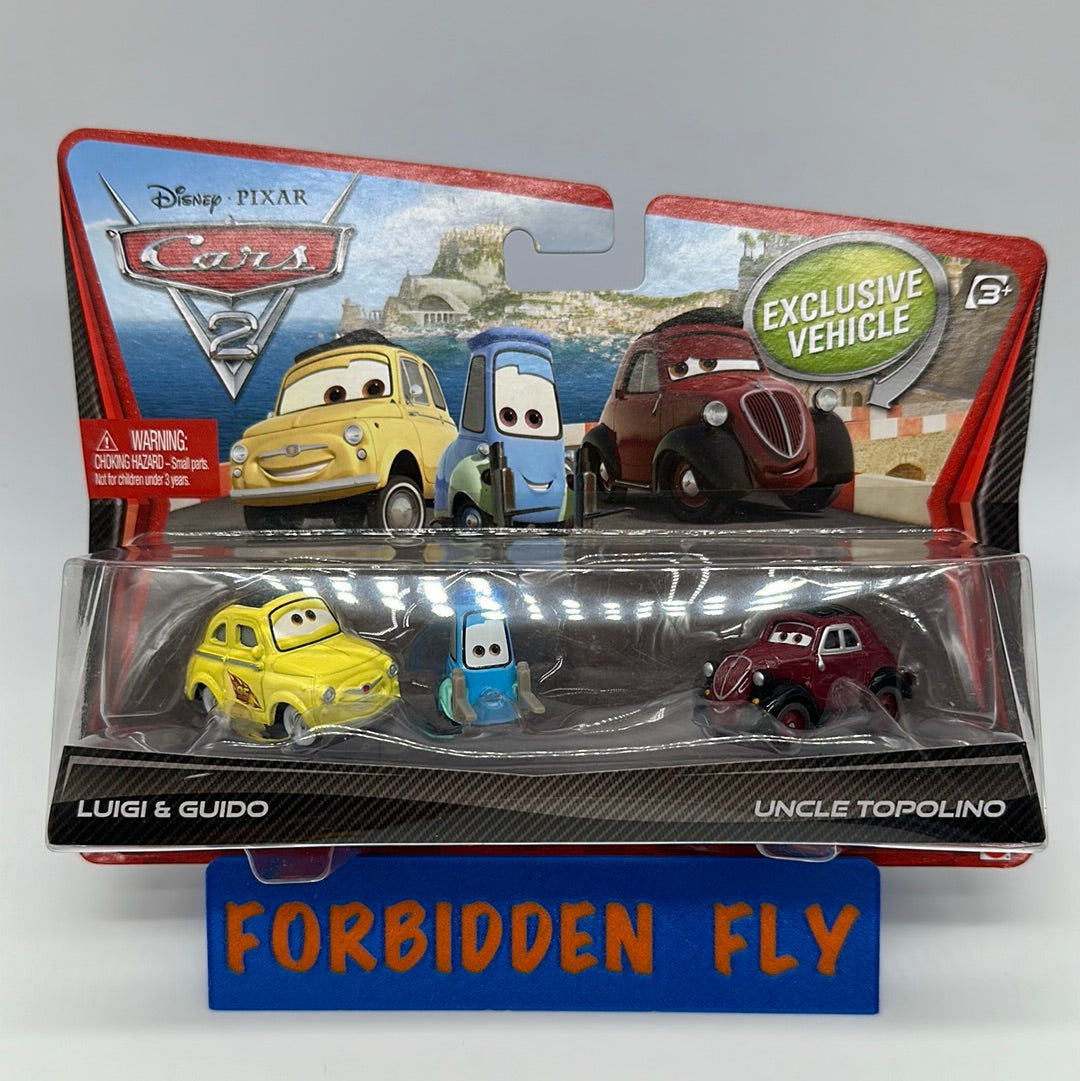 Disney Pixar Cars Movie - Cars 2 Movie Two Pack - Luigi & Guido and Uncle Topolino