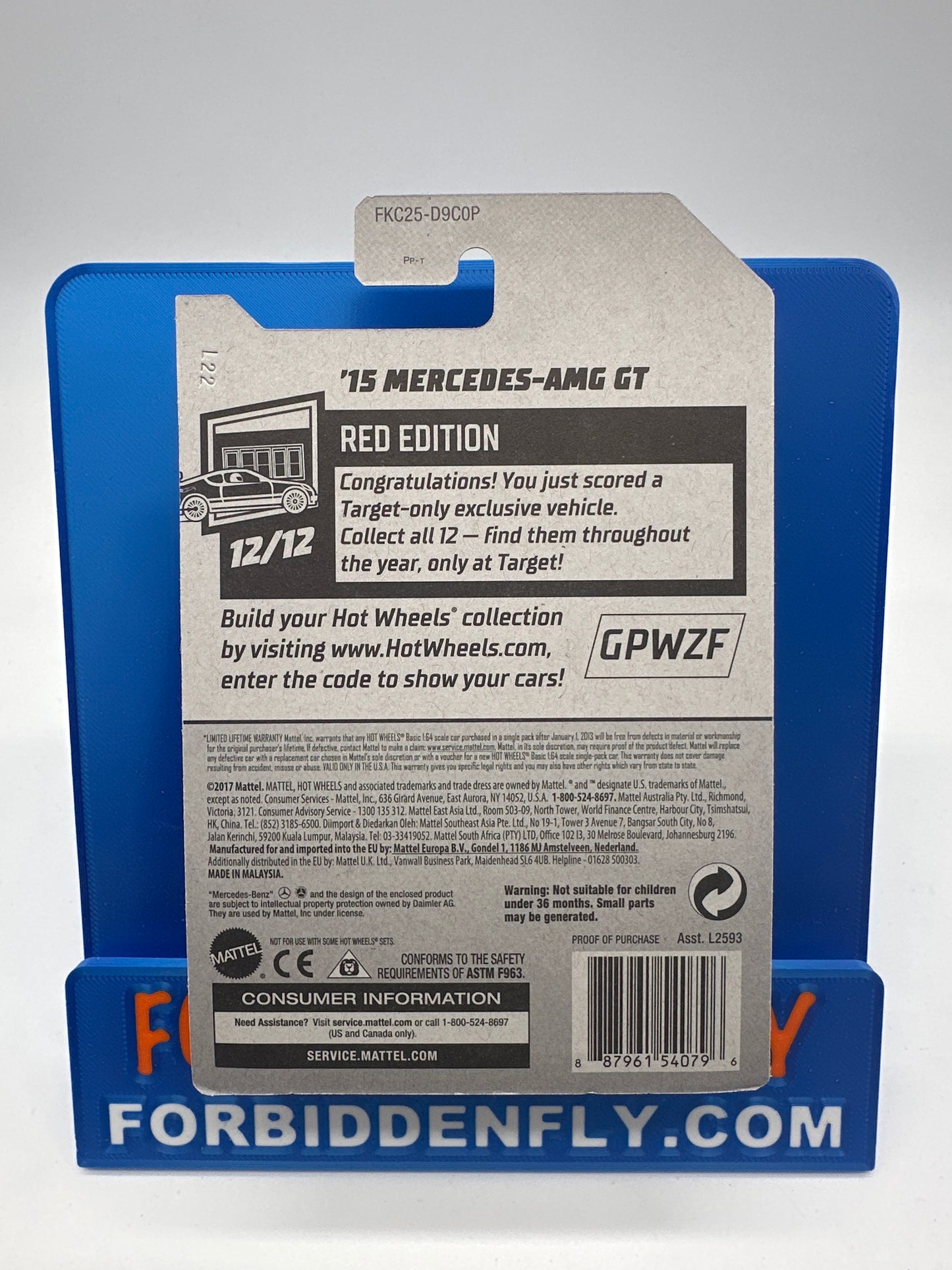 Hot Wheels 2018 Factory Stickered Target Exclusive Red Edition #12/12 - ‘15 Mercedes-AMG GT