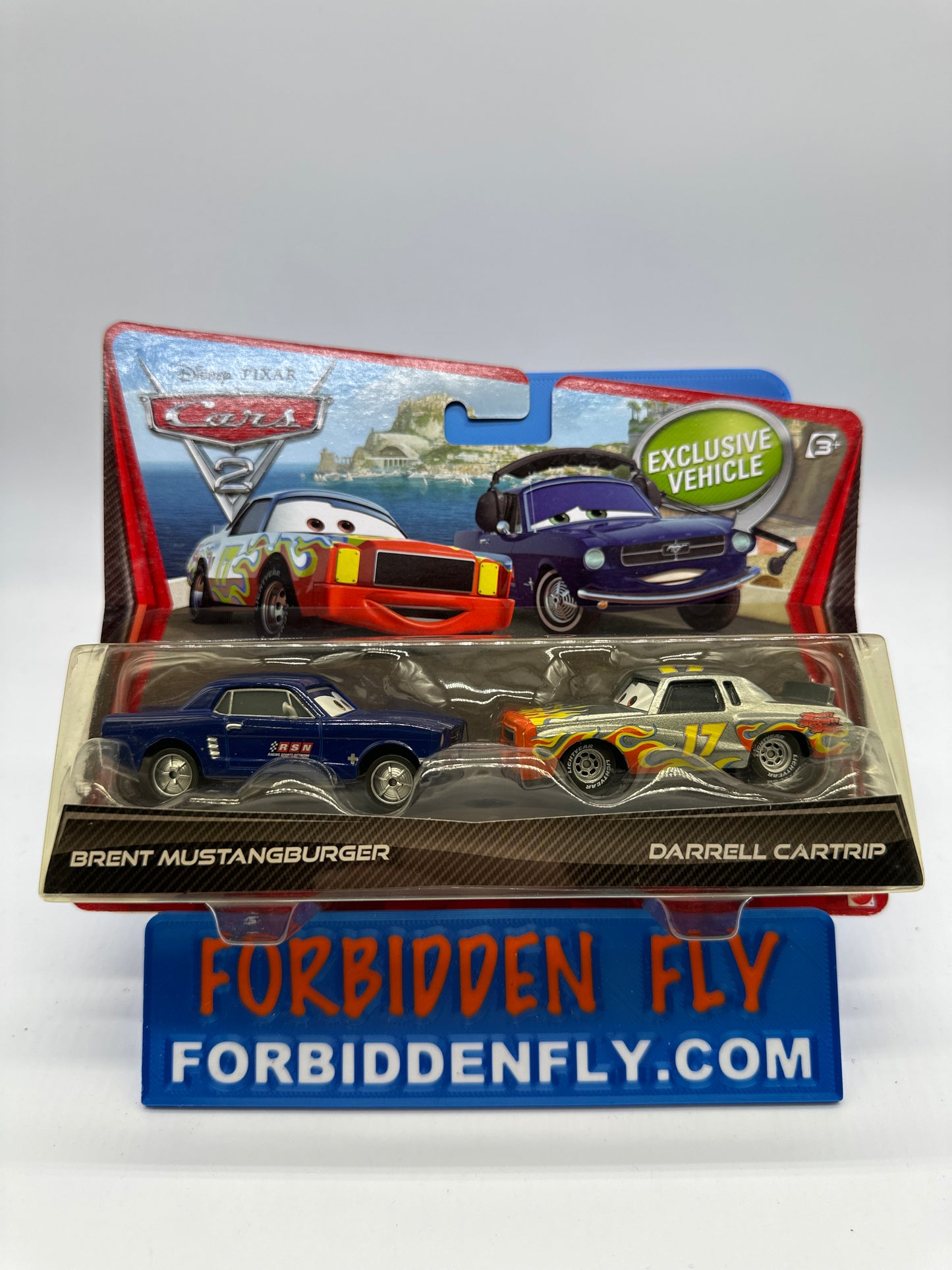Disney Pixar Cars Movie - Cars 2 Two Pack - Brent Mustangburger & Darrell Cartrip