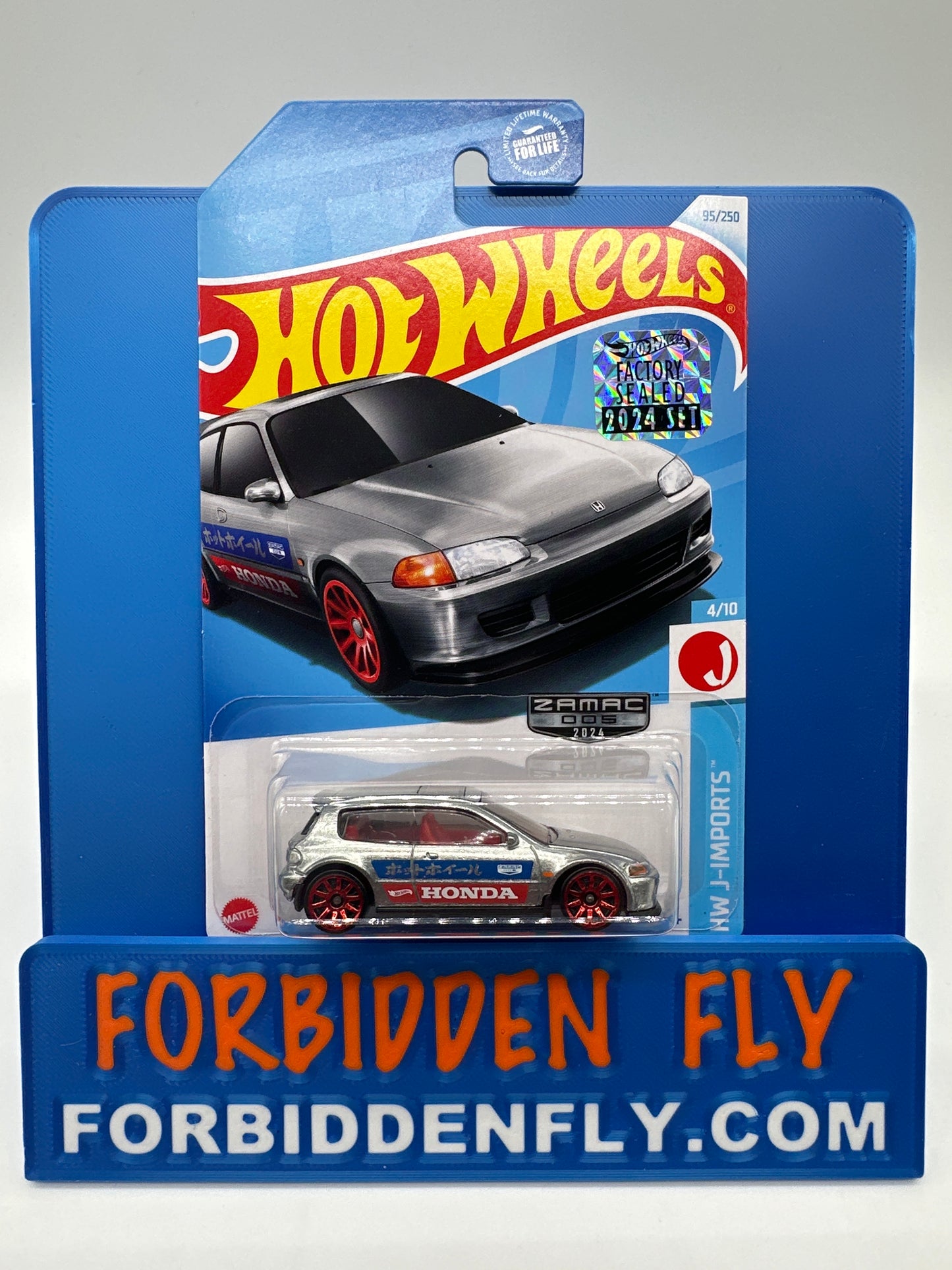 Hot Wheels Mainline - 2024 Factory Sticker - Wal Mart Zamac Edition - ‘92 Honda Civic EG