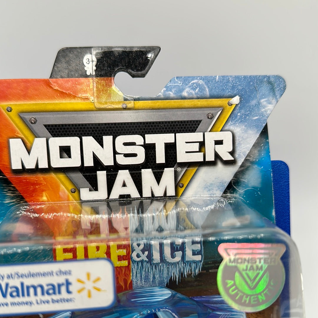 Spinmaster Monster Jam Monster Trucks - Walmart Exclusive Fire & Ice Series - Ice Alien Invasion