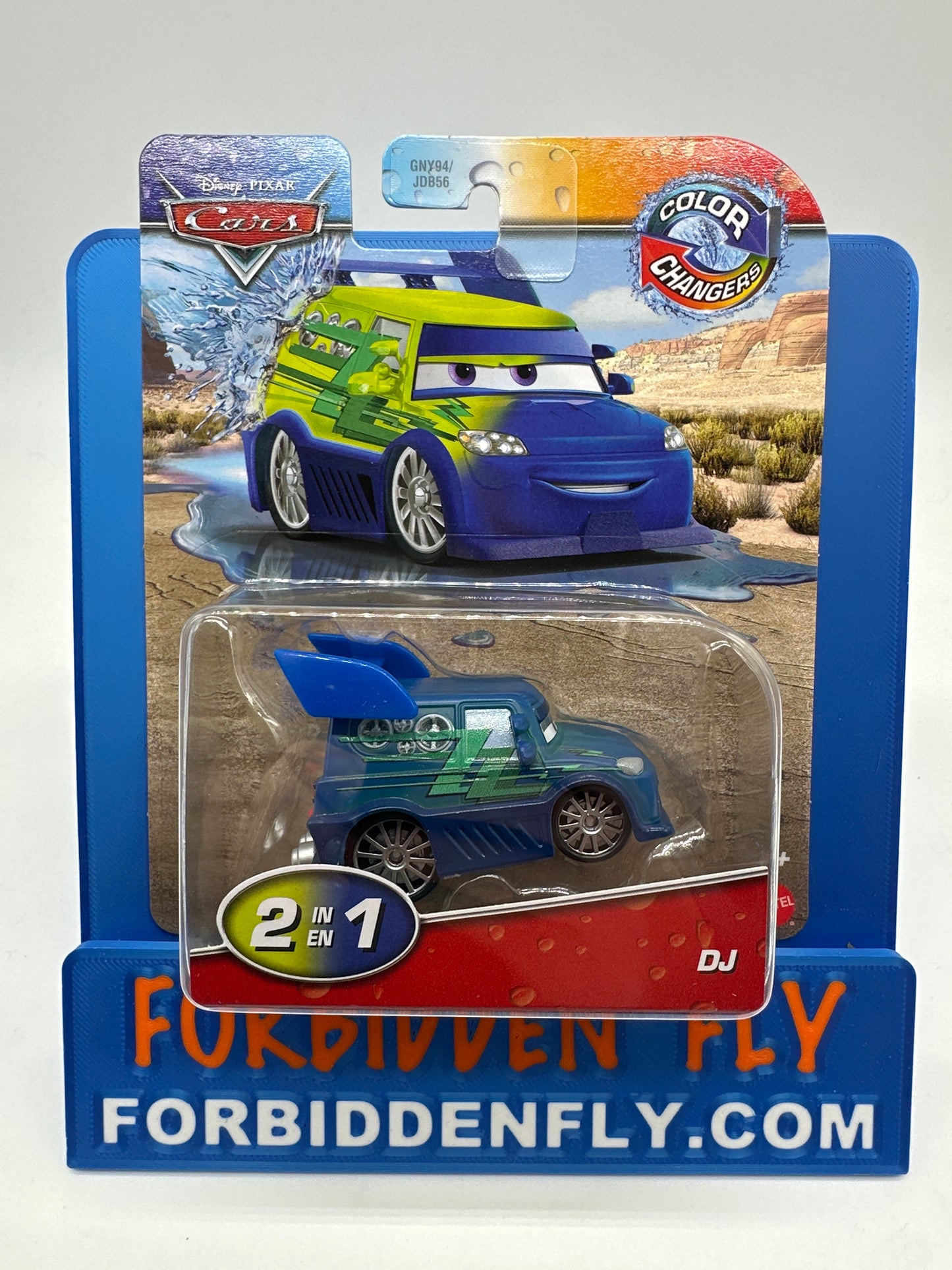 Disney Pixar Cars Movie - Color Changers - DJ (Tuners) - Lime Green to Blue