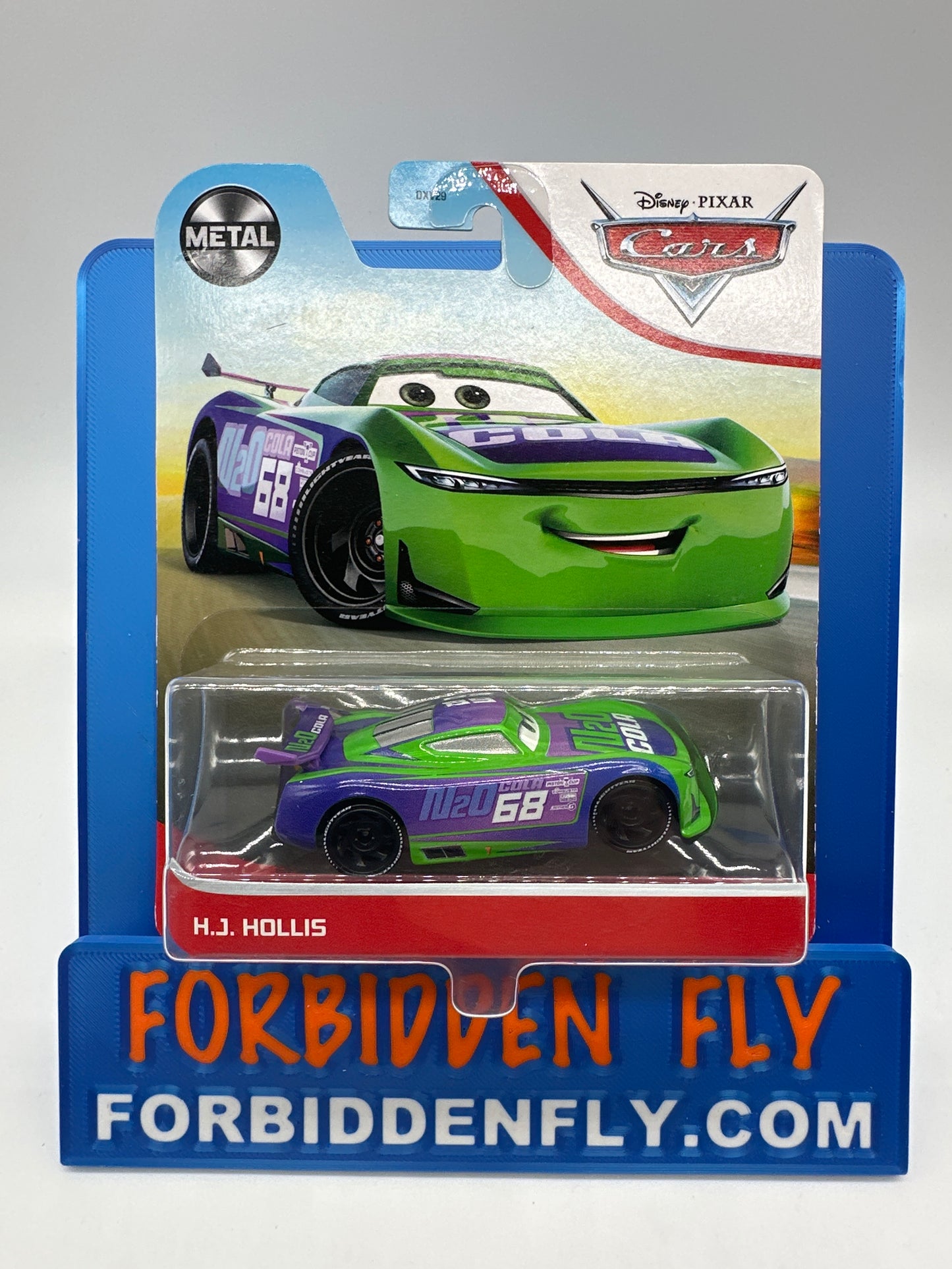 Disney Pixar Cars Movie - Metal Logo Card Release - Cars 3 Next Gen Racer - H.J. Hollis (#68 N2O Cola)