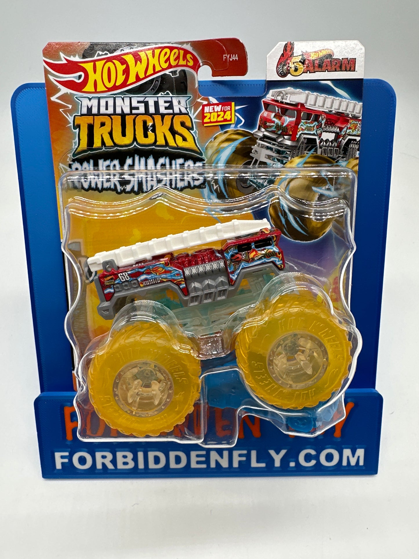 Hot Wheels Monster Trucks - Power Smashers Series w/ Crushed Car #7/7 - 5 Alarm - New For 2024