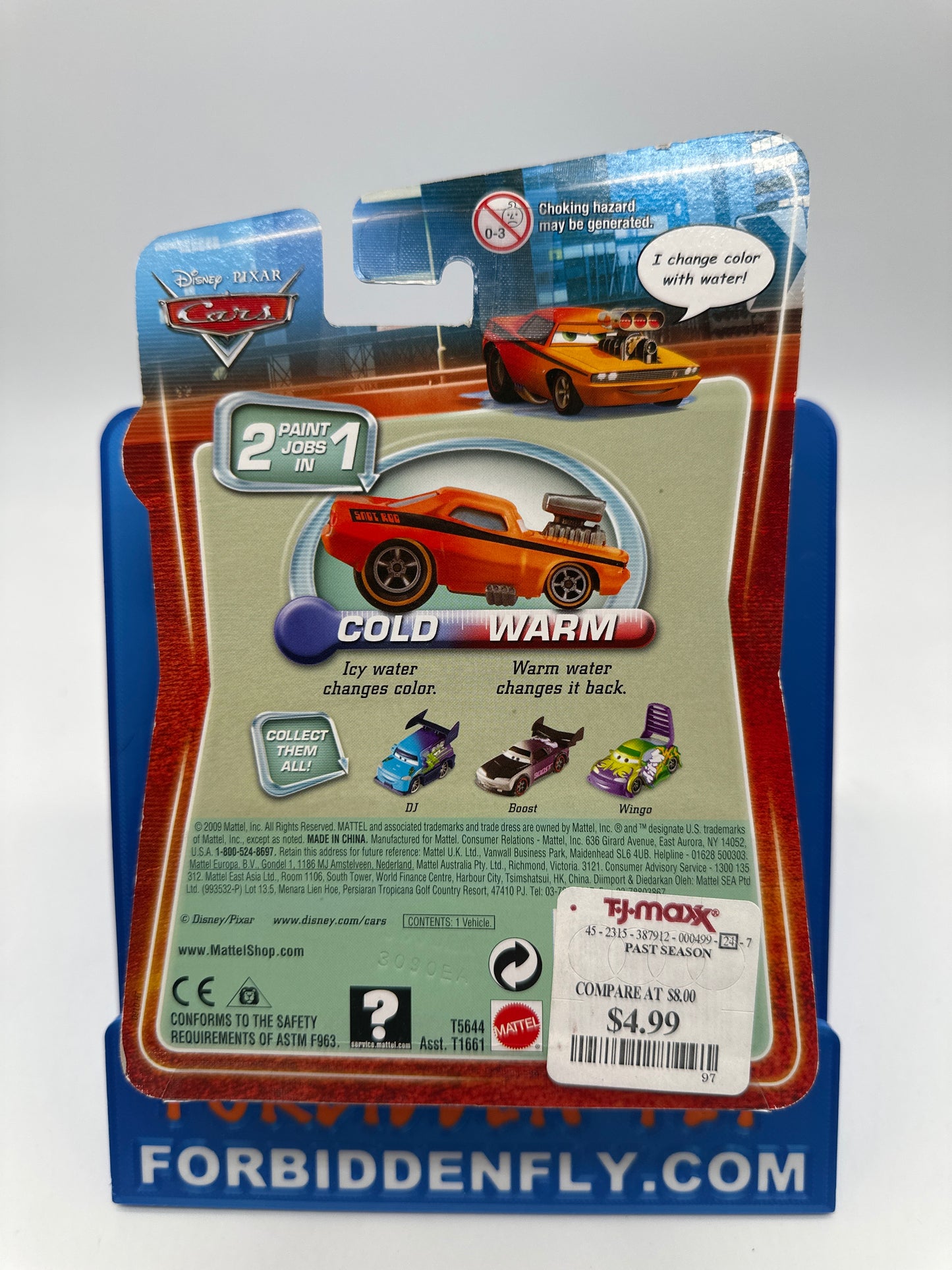 Disney Pixar Cars Movie - 2009 Color Changers - Red to Orange Snot Rod