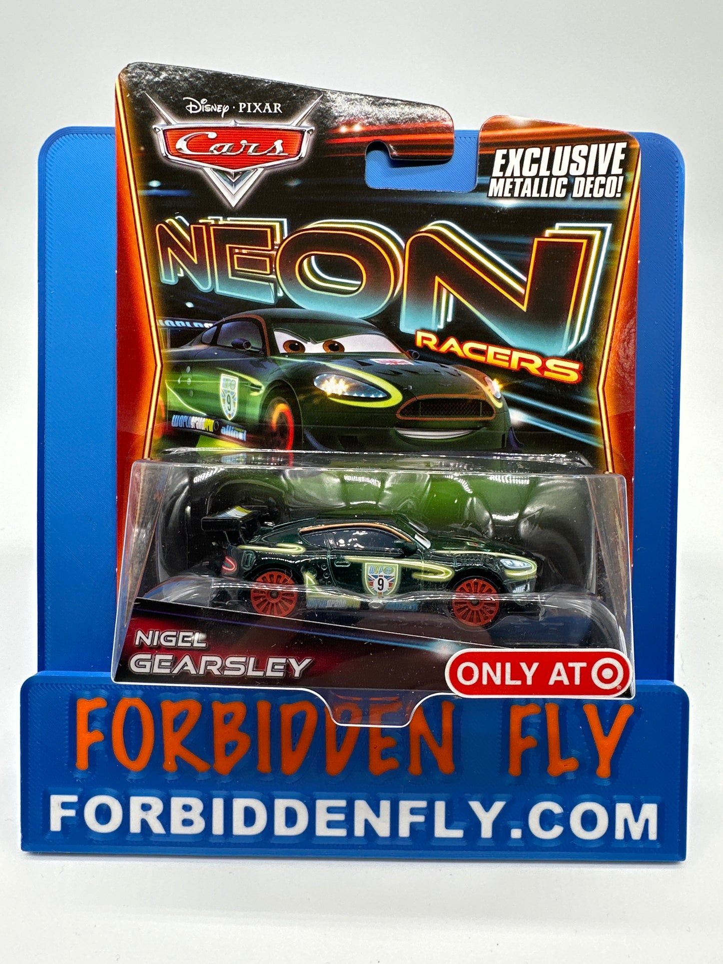 Disney Pixar Cars Movie - Target Exclusive Metallic Deco Neon Racers Series - Nigel Gearsley