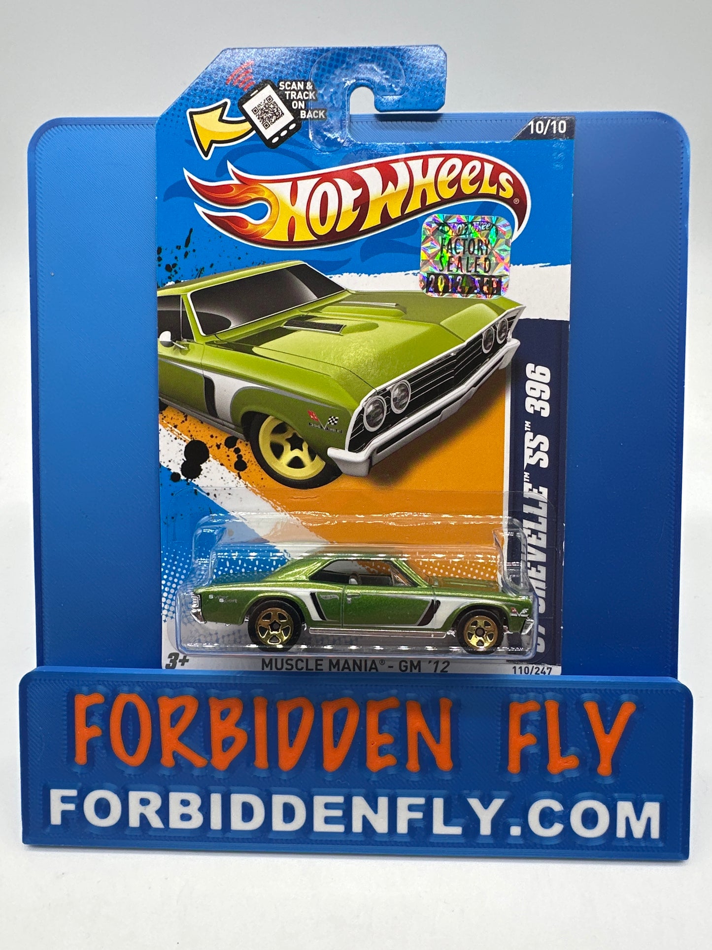 Hot Wheels 2012 Mainline - 2012 Muscle Mania Series - Factory Sticker - ‘67 Chevelle SS 396 - Green