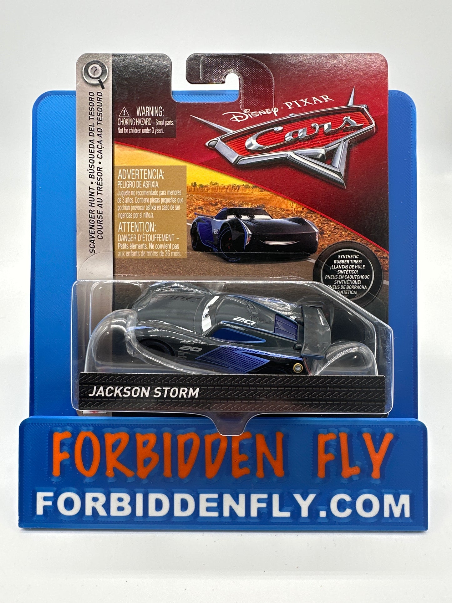 Disney Pixar Cars Movie - Scavenger Hunt Chase With Rubber Tires - Jackson Storm