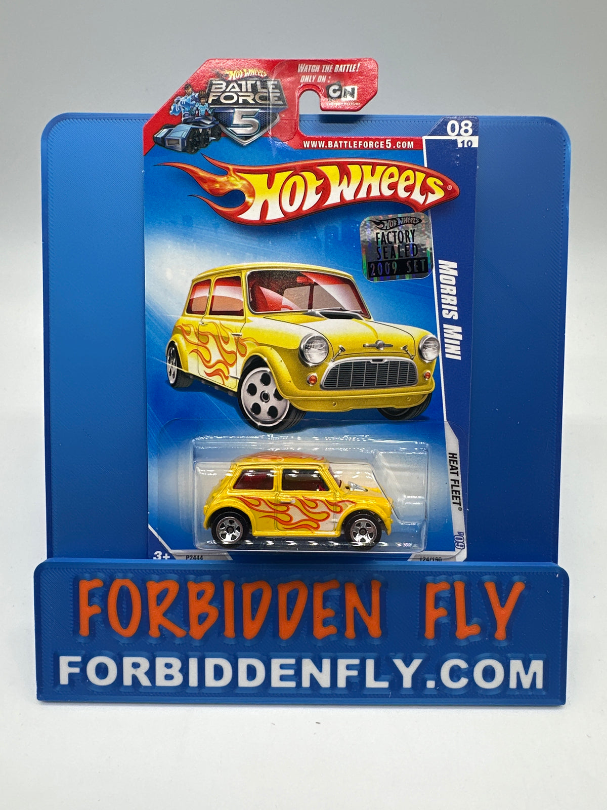 Hot Wheels 2009 Mainline Factory Stickered - Heat Fleet Series - Morris Mini - Yellow