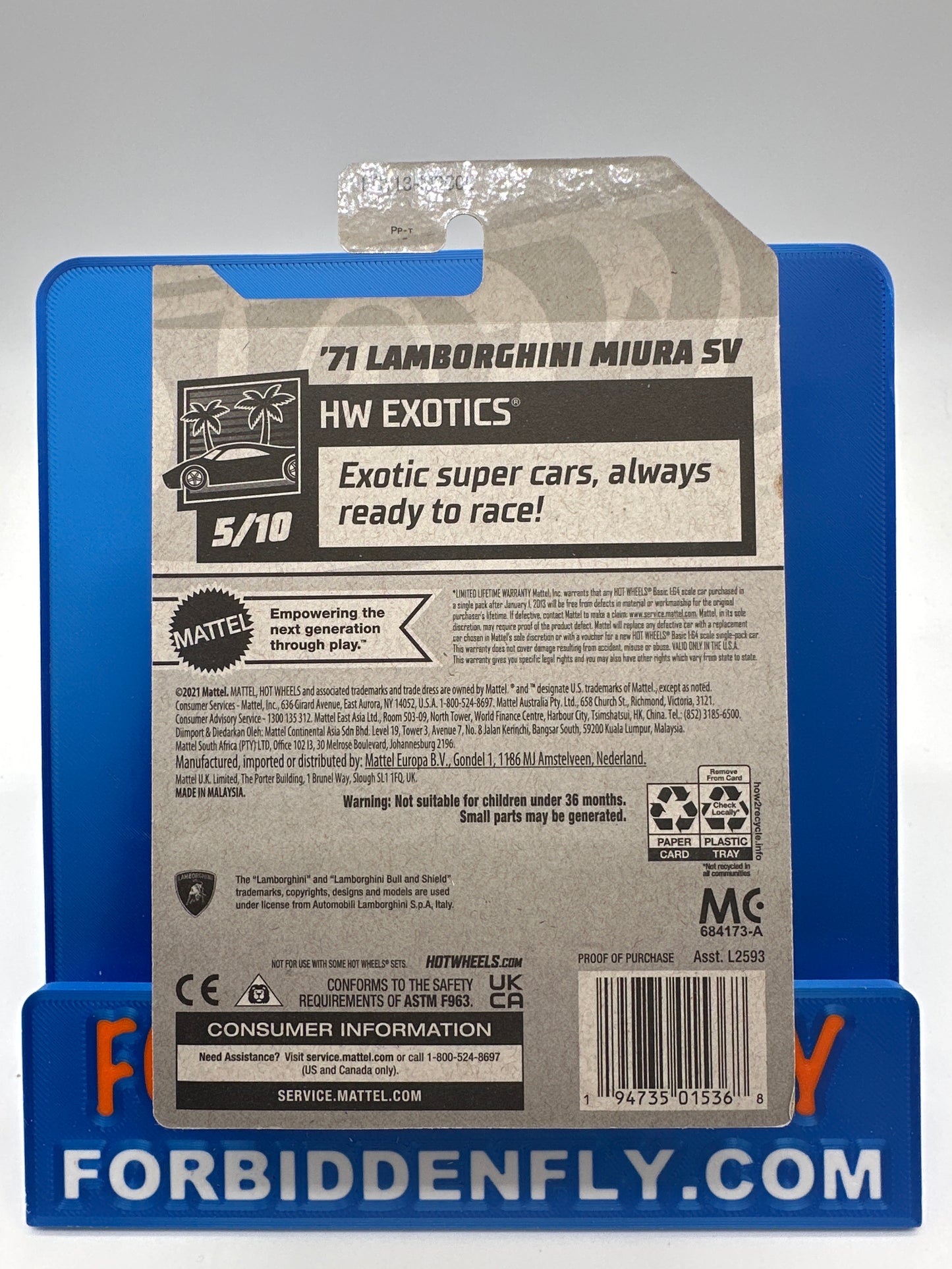 Hot Wheels Super Treasure Hunt - 2022 L Case - ‘71 Lamborghini Miura SV