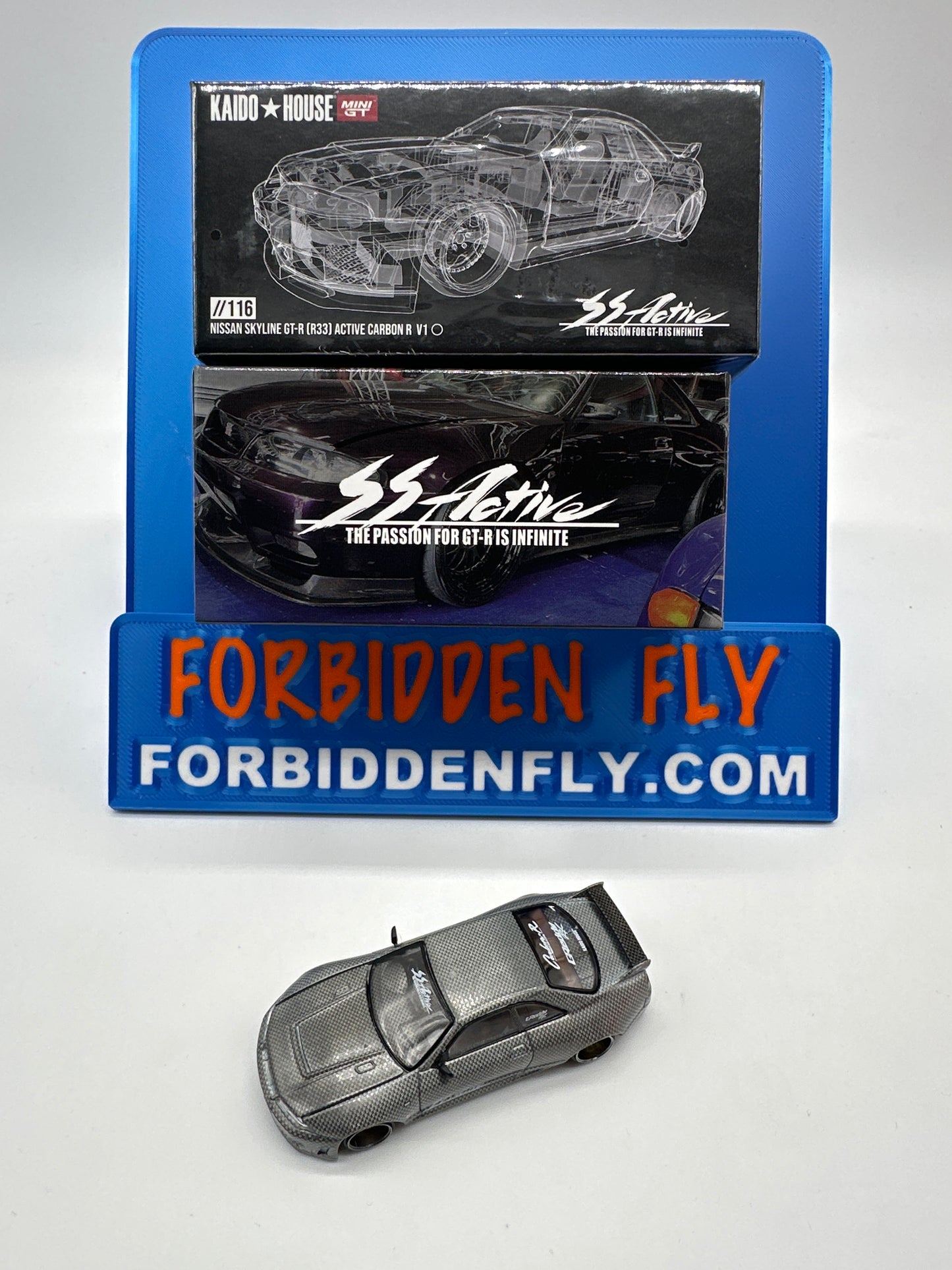 Kaido House (x MiniGT) - Raw Chase Release #116 - Nissan Skyline GT-R (R33) Active Carbon R V1