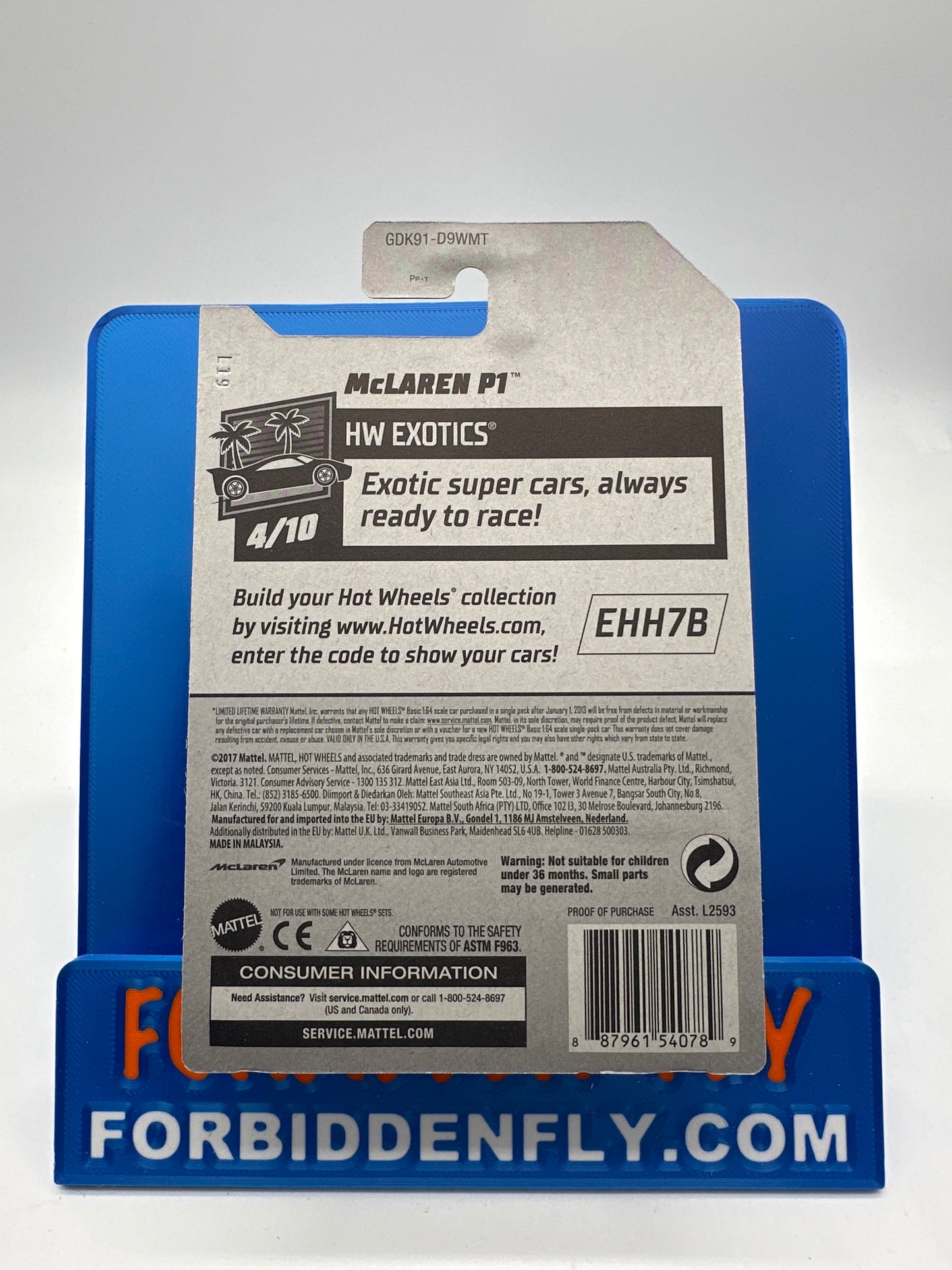 Hot Wheels Mainline - Factory Stickered 2018 - Exclusive Zamac Edition #15/18 - McLaren P1