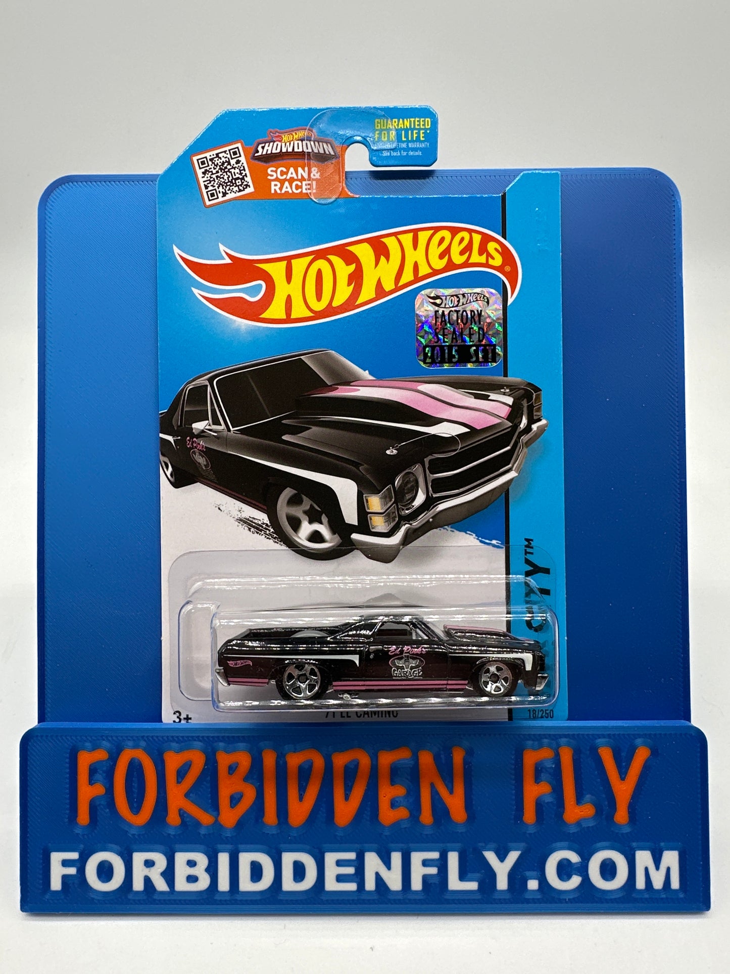 Hot Wheels 2015 Factory Sticker - ‘71 El Camino - Ed Pink Lot of 2 - Purple and Black