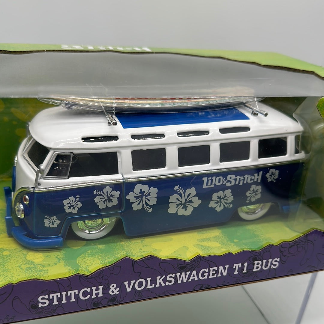 Jada 1:24 Scale - Disney Lilo & Stitch - Volkswagen T1 Bus & Stitch Figure