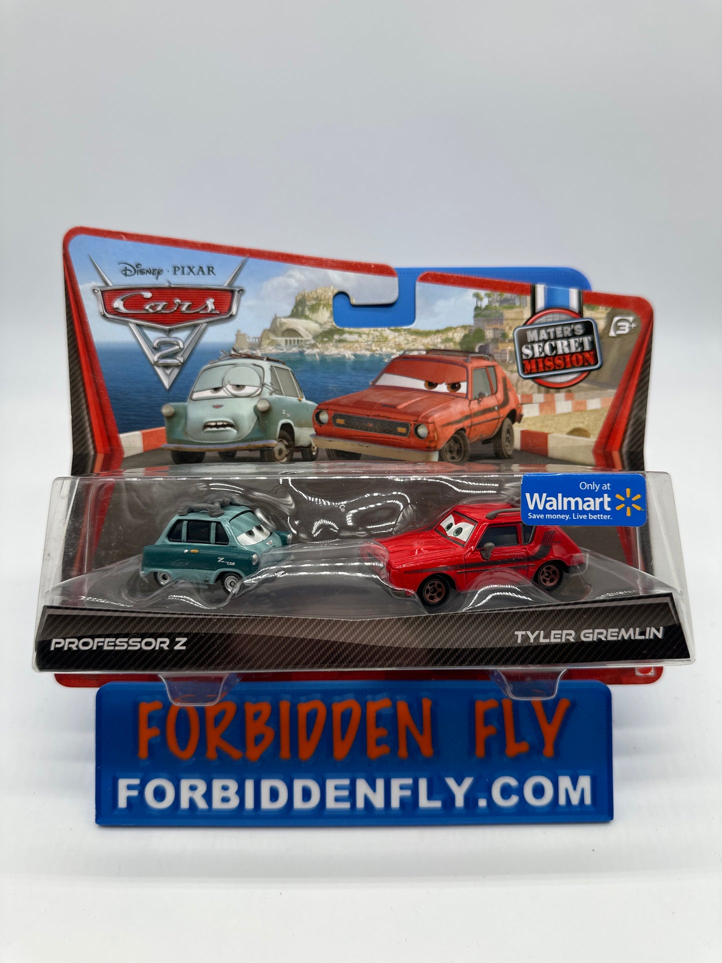 Disney Pixar Cars Movie - Cars 2 Movie (Two) 2 Pack -Mater’s Secret Mission - Wal Mart Exclusive - Professor Z & Tyler Gremlin