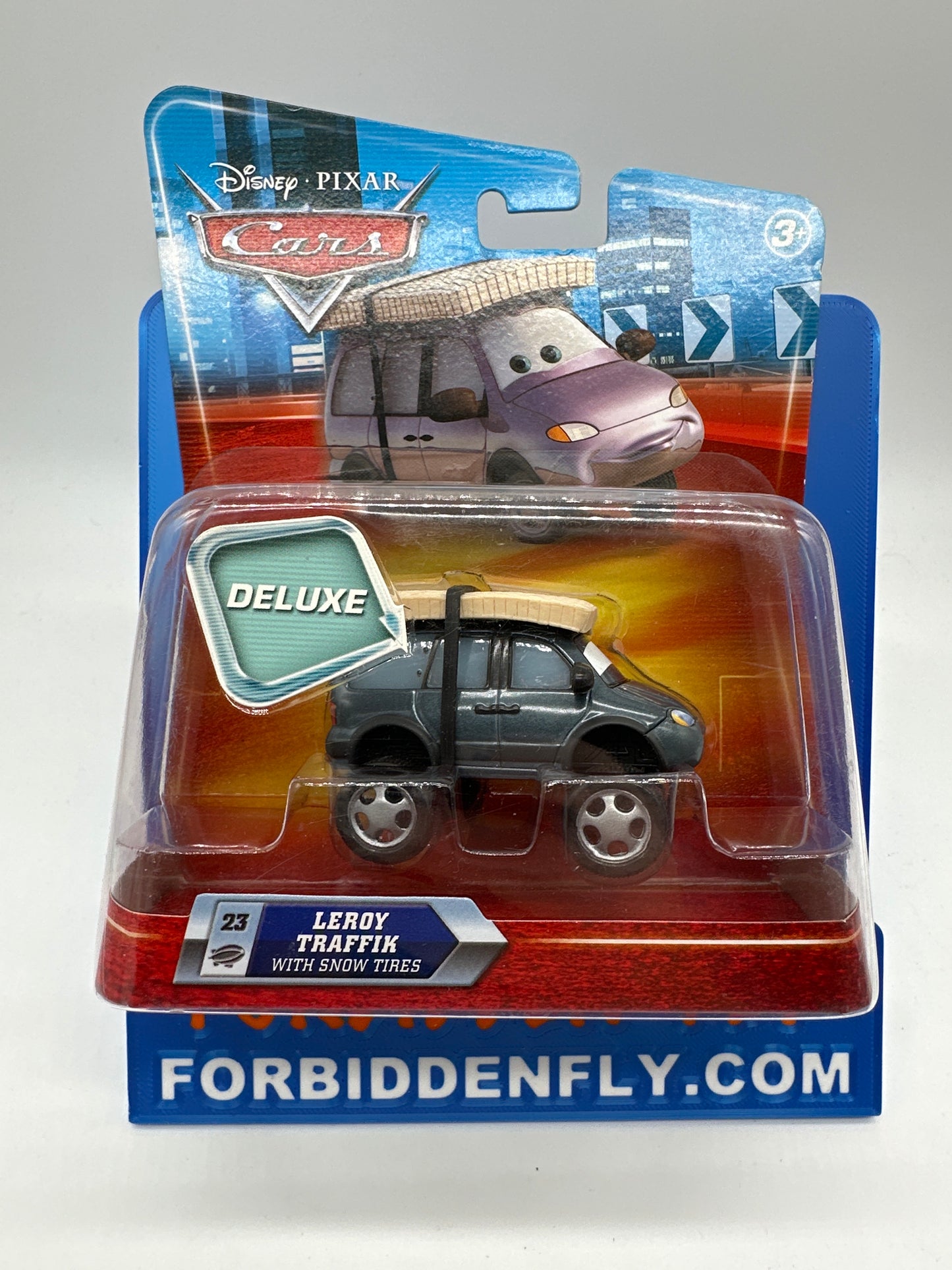 Disney Pixar Cars Movie - Deluxe Size - Leroy Traffik with Snow Tires