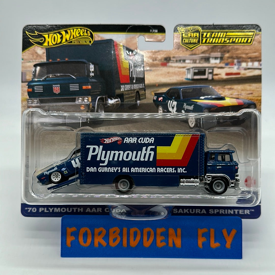 Hot Wheels Car Culture Team Transport - #63 - ‘70 Plymouth AAR Cuda & Sakura Sprinter